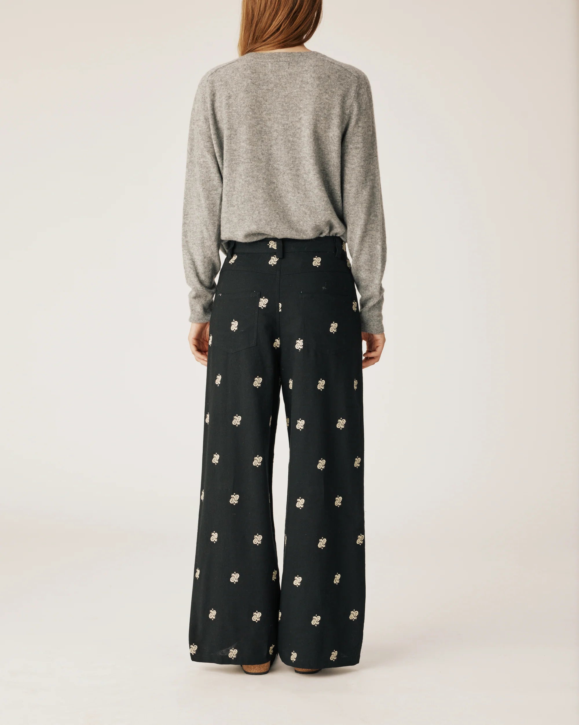 BLACK PAISLEY PANTS