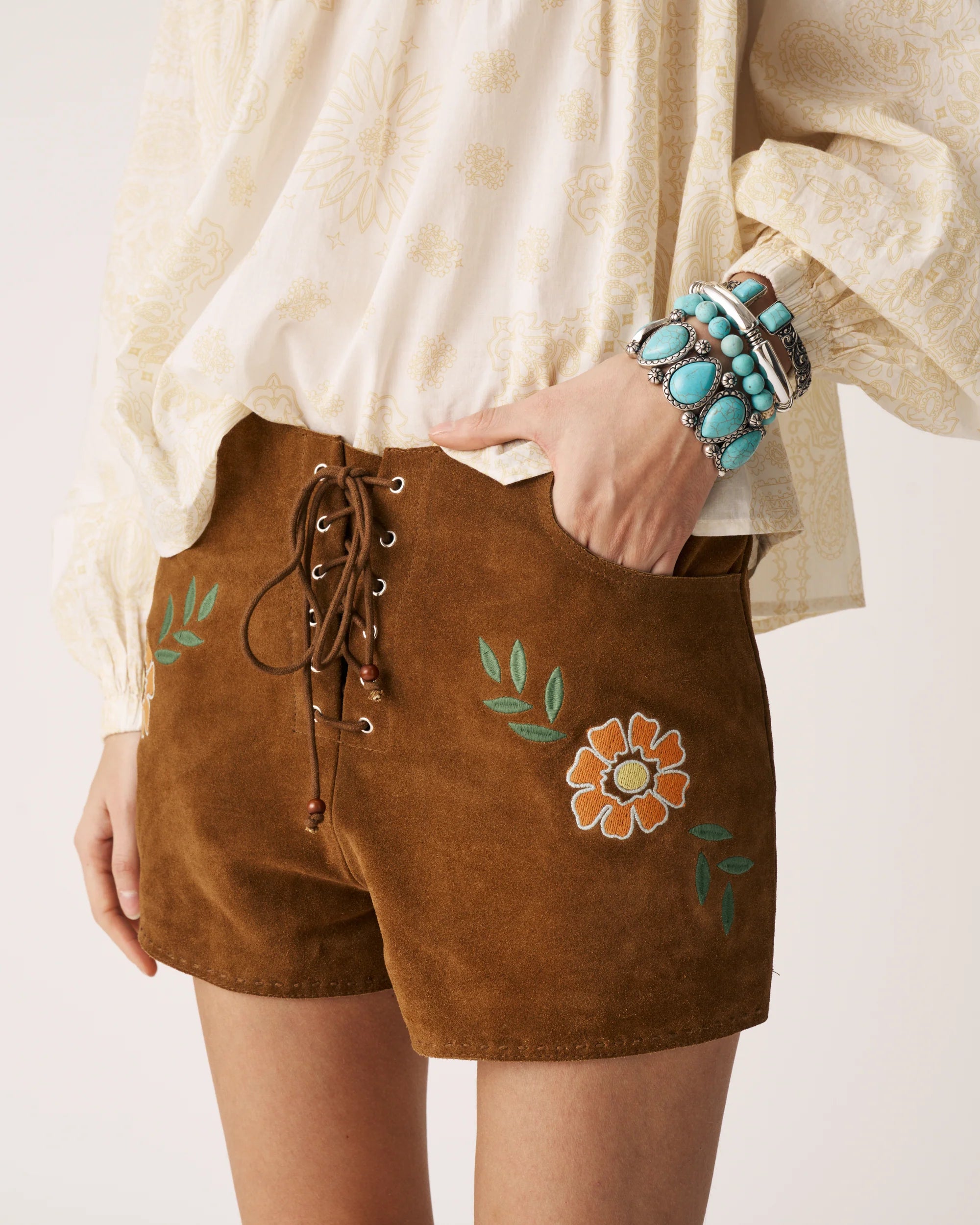 ADAM SUEDE SHORTS