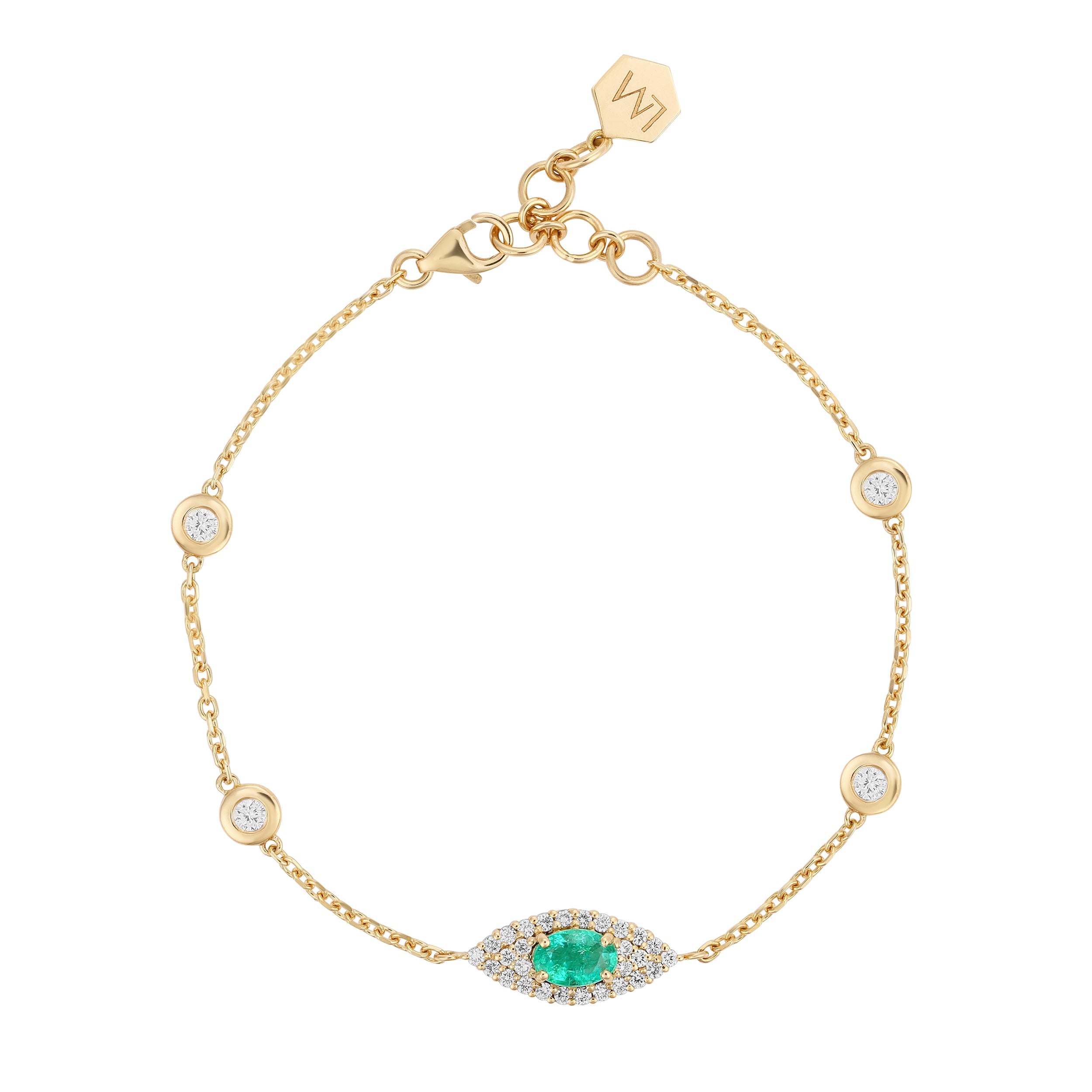 PAVED DIAMOND EYE BRACELET