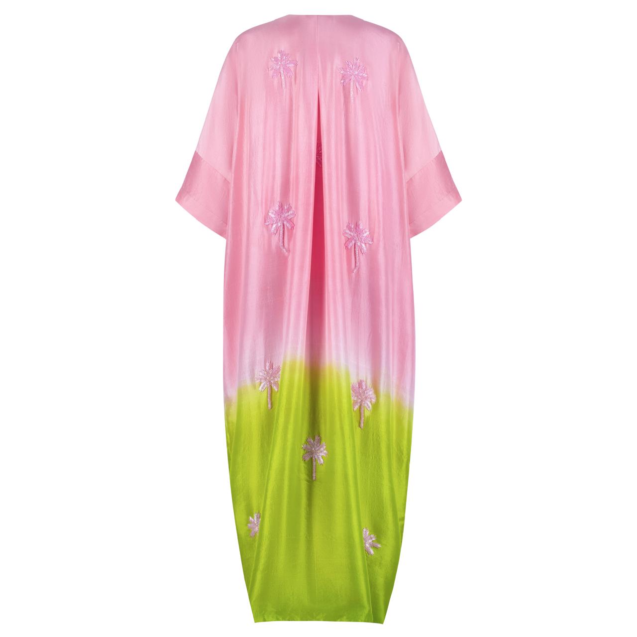 Pink ombré green kaftan
