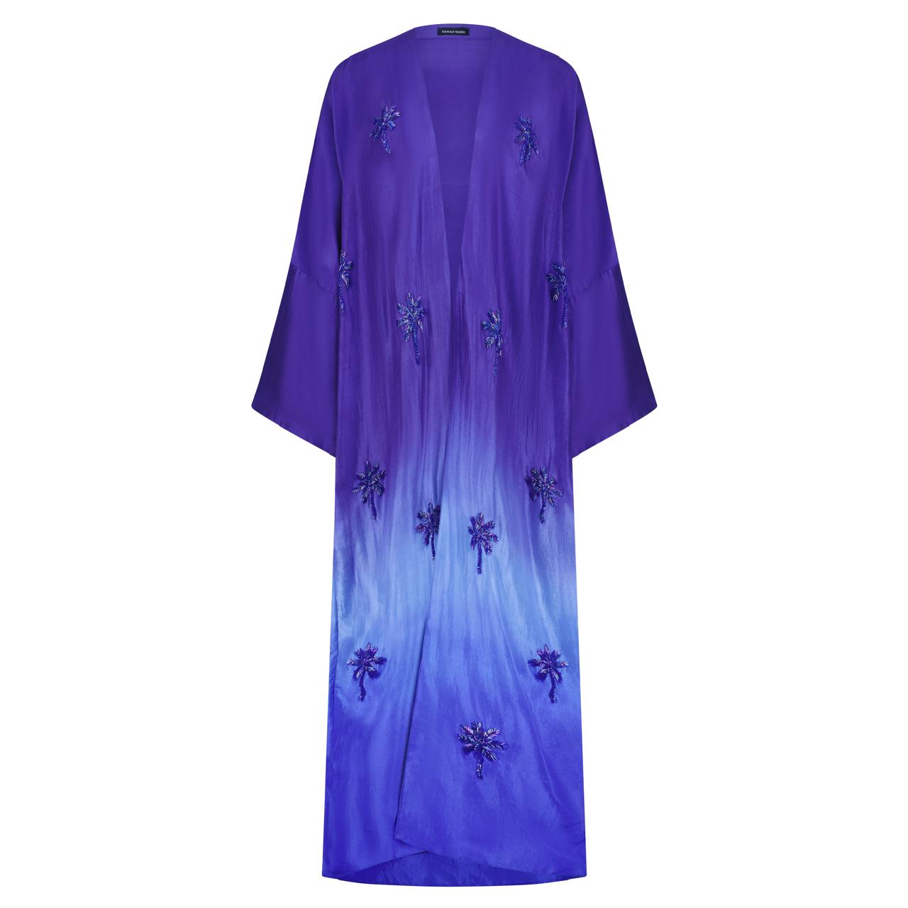 INDIGO OMBRÉ ABAYA W SCARF
