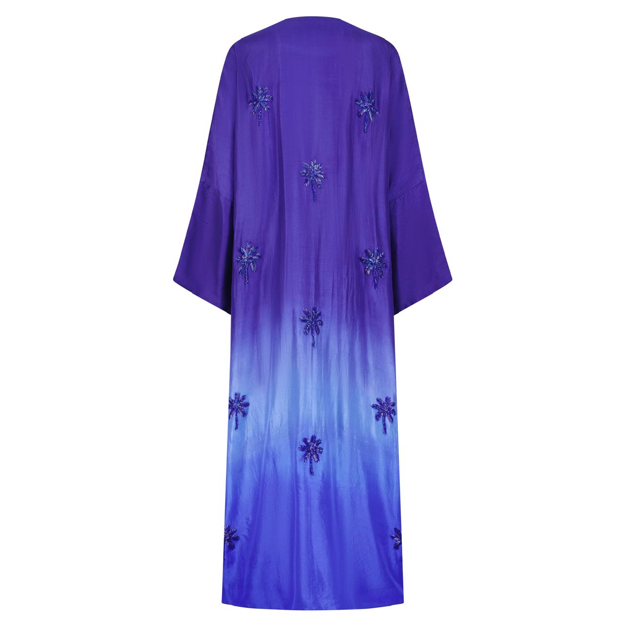INDIGO OMBRÉ ABAYA W SCARF