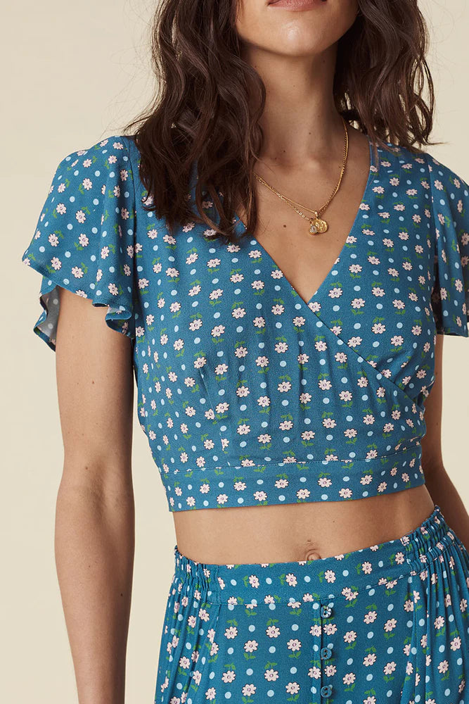 Yellow Rose Crop Top
