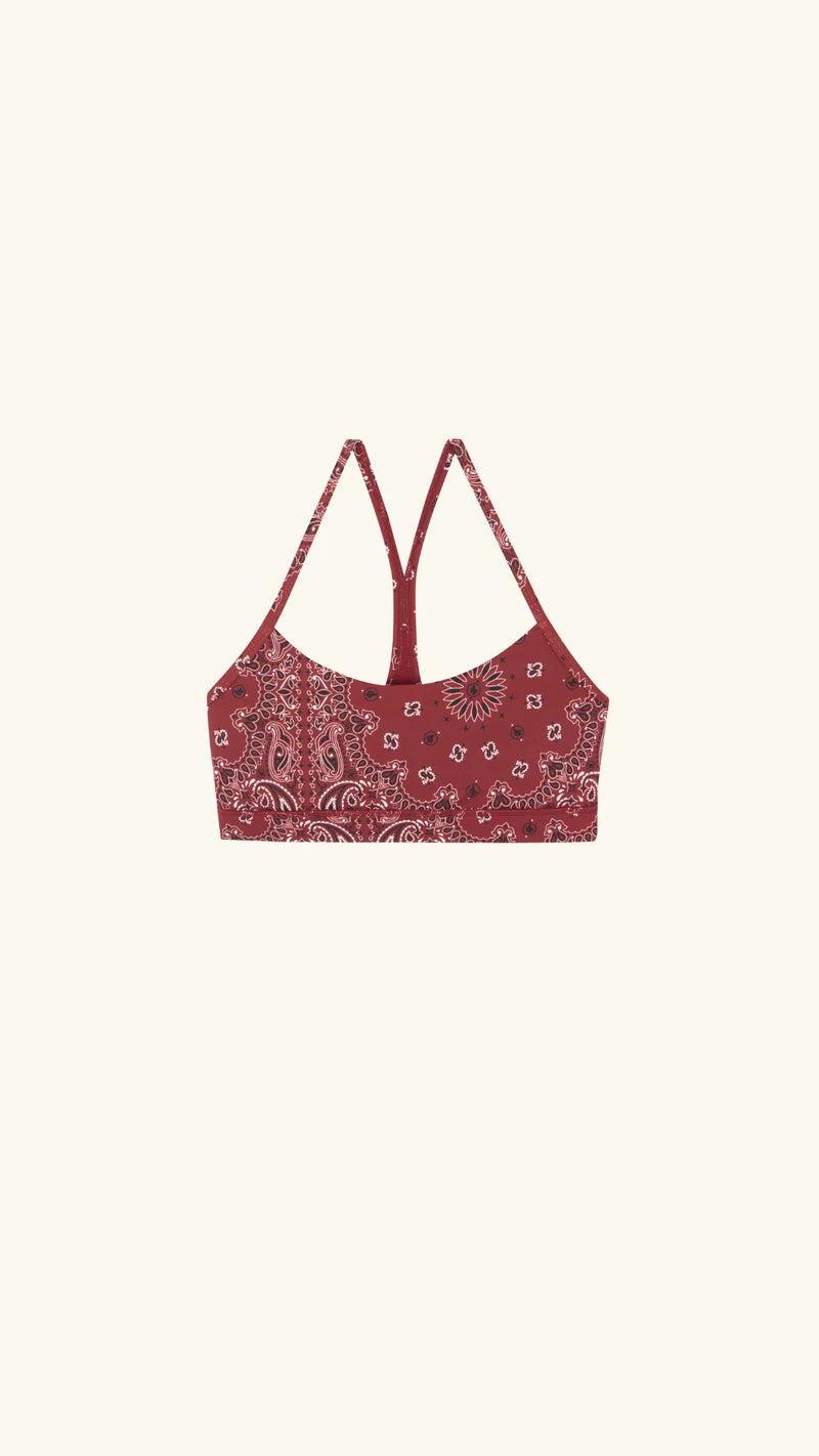 YOGA BRA BURGUNDY BANDANA