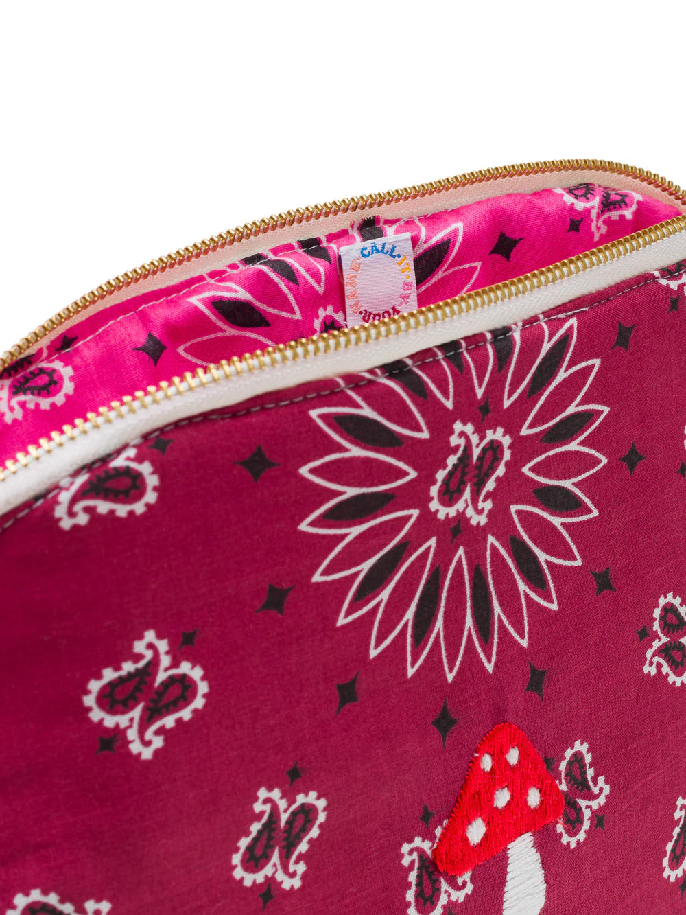 TOILETRY BAG - MUSHROOM - BORDEAUX FUCHSIA
