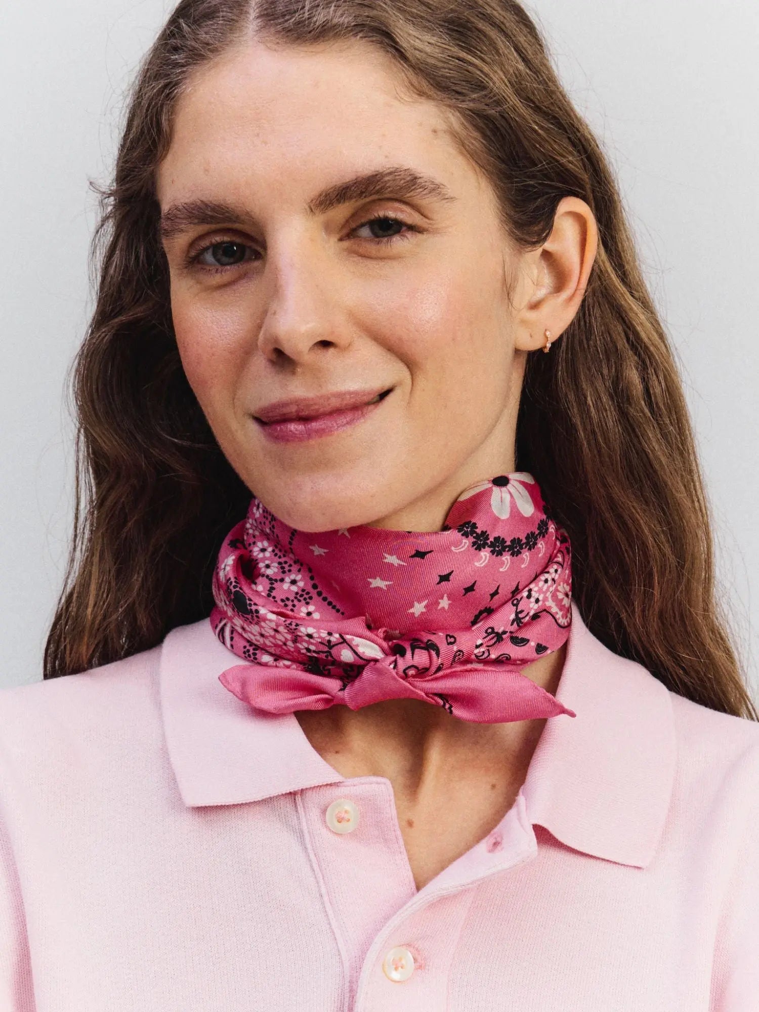SILK BANDANA PINK - SMALL