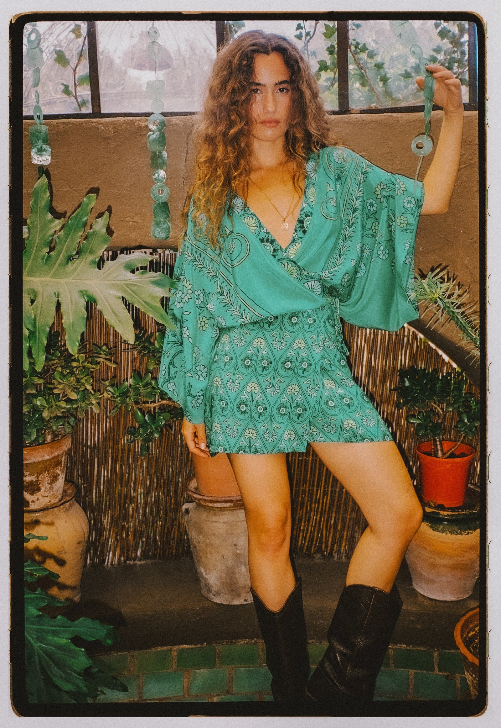 DARJEELING SILK ROBE MINI DRESS
