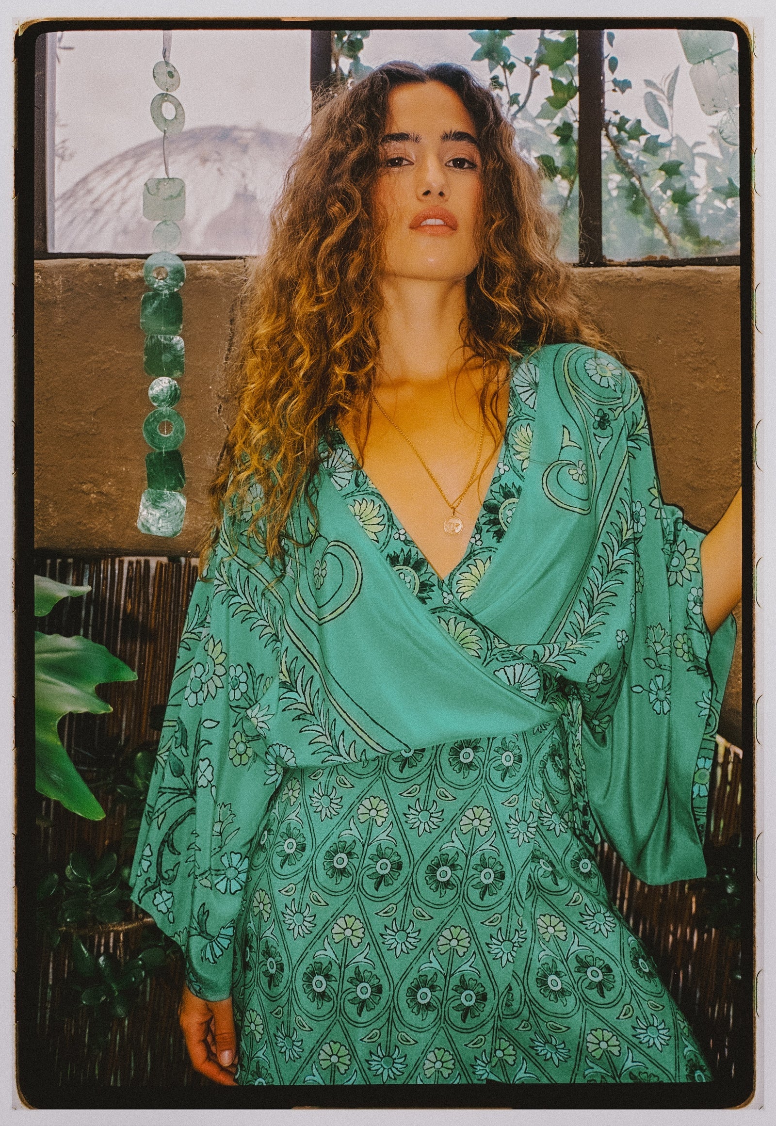DARJEELING SILK ROBE MINI DRESS
