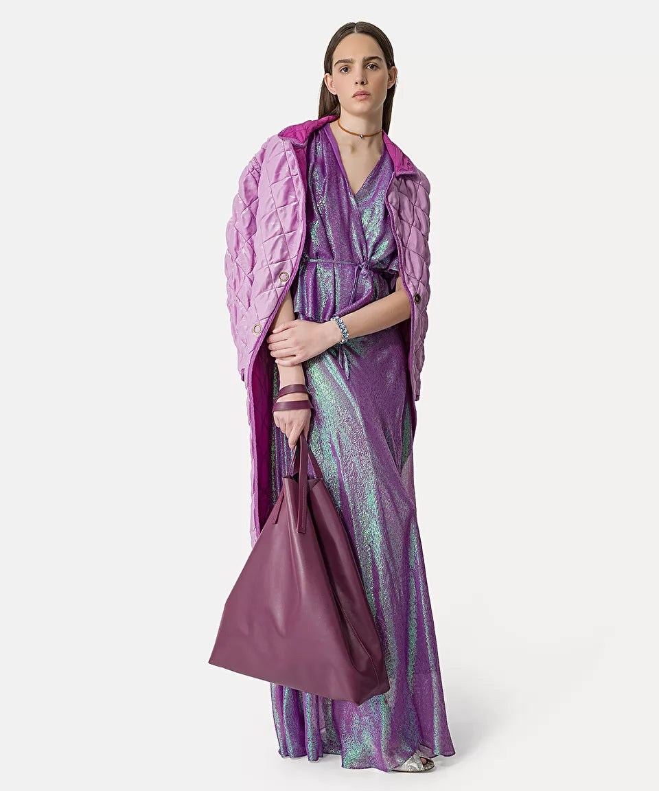 Liquid matelasse trench coat