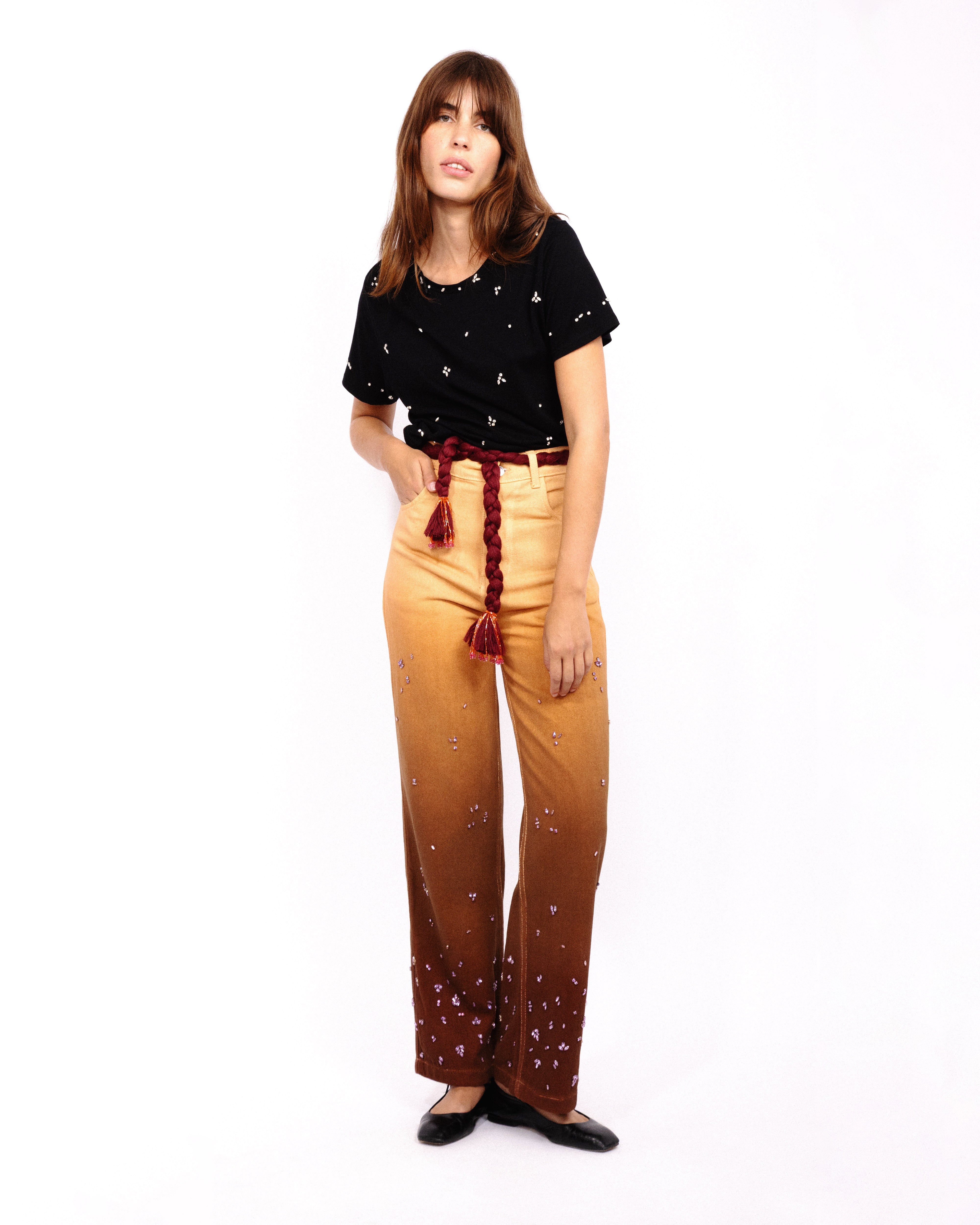 MOCHA DENIM PANTS