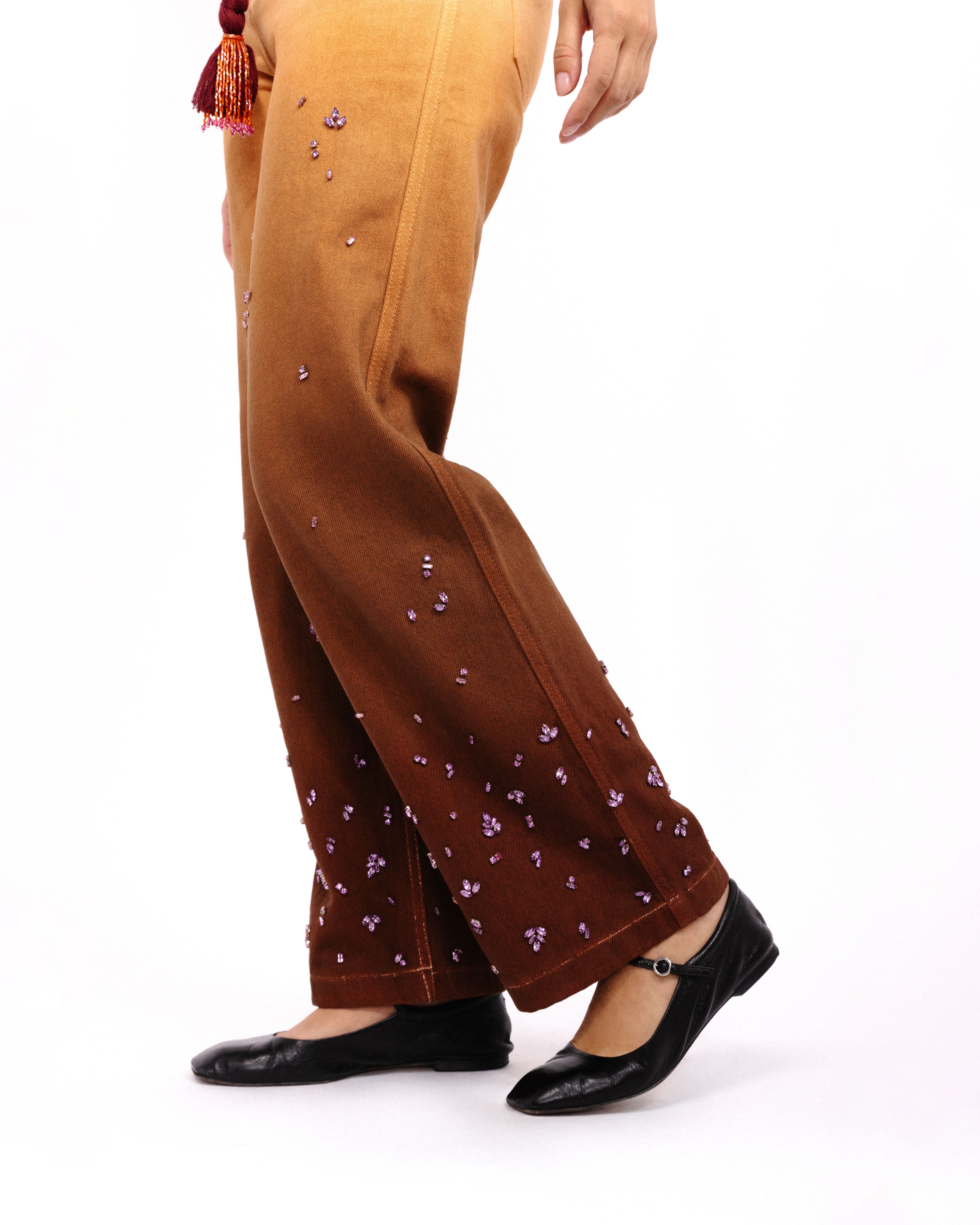 MOCHA DENIM PANTS