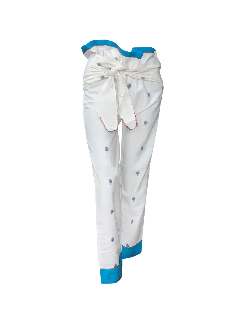Flying Contemporary Dance Pants - Turquoise & White