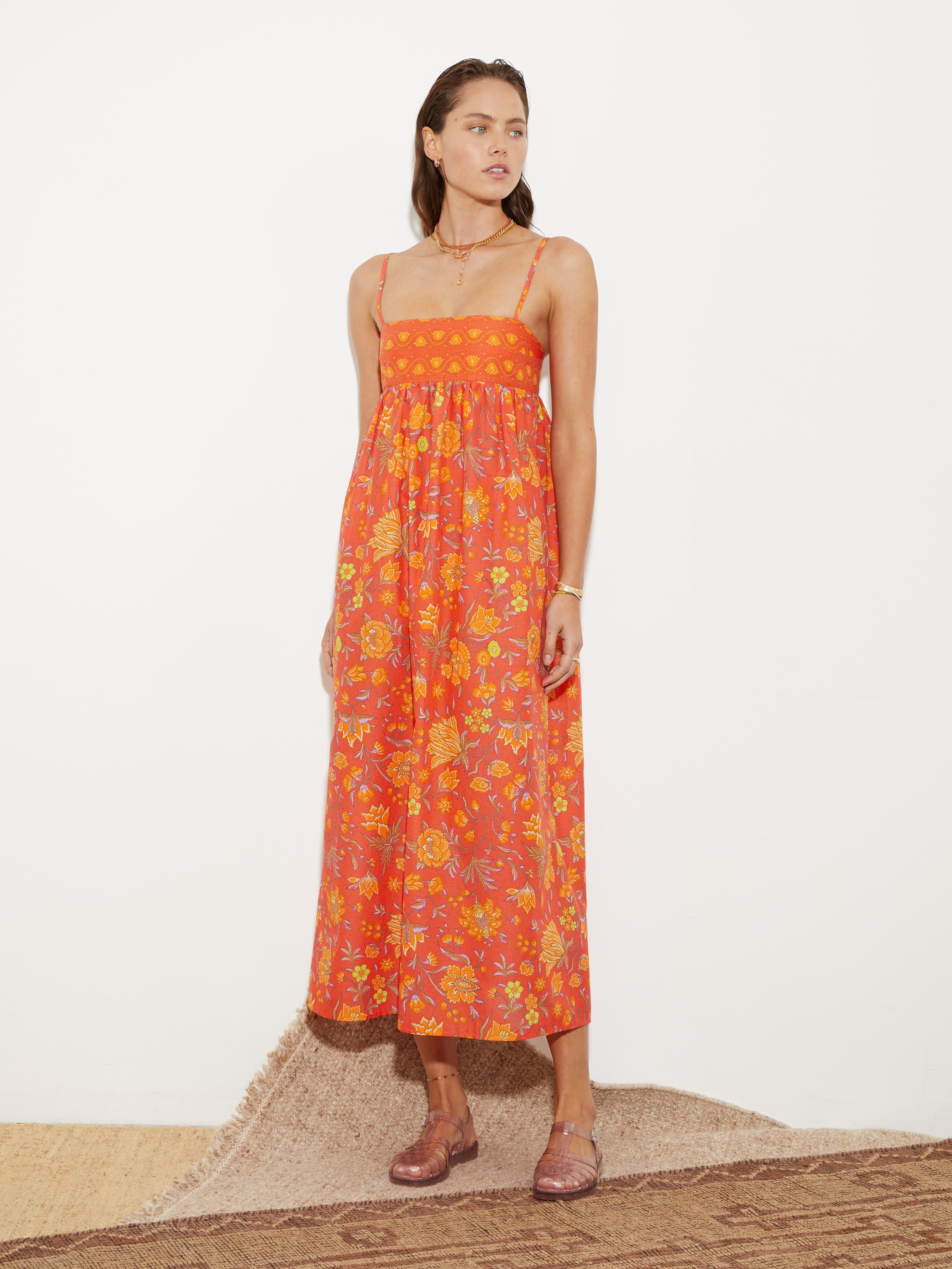ALVITA STRAPPY BODICE MAXI DRESS