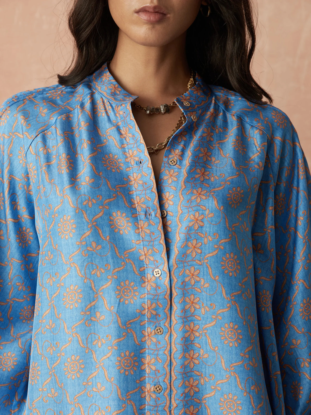 Serin Silk Blouse - Delft