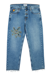 CUT OUT FLOWER JEANS