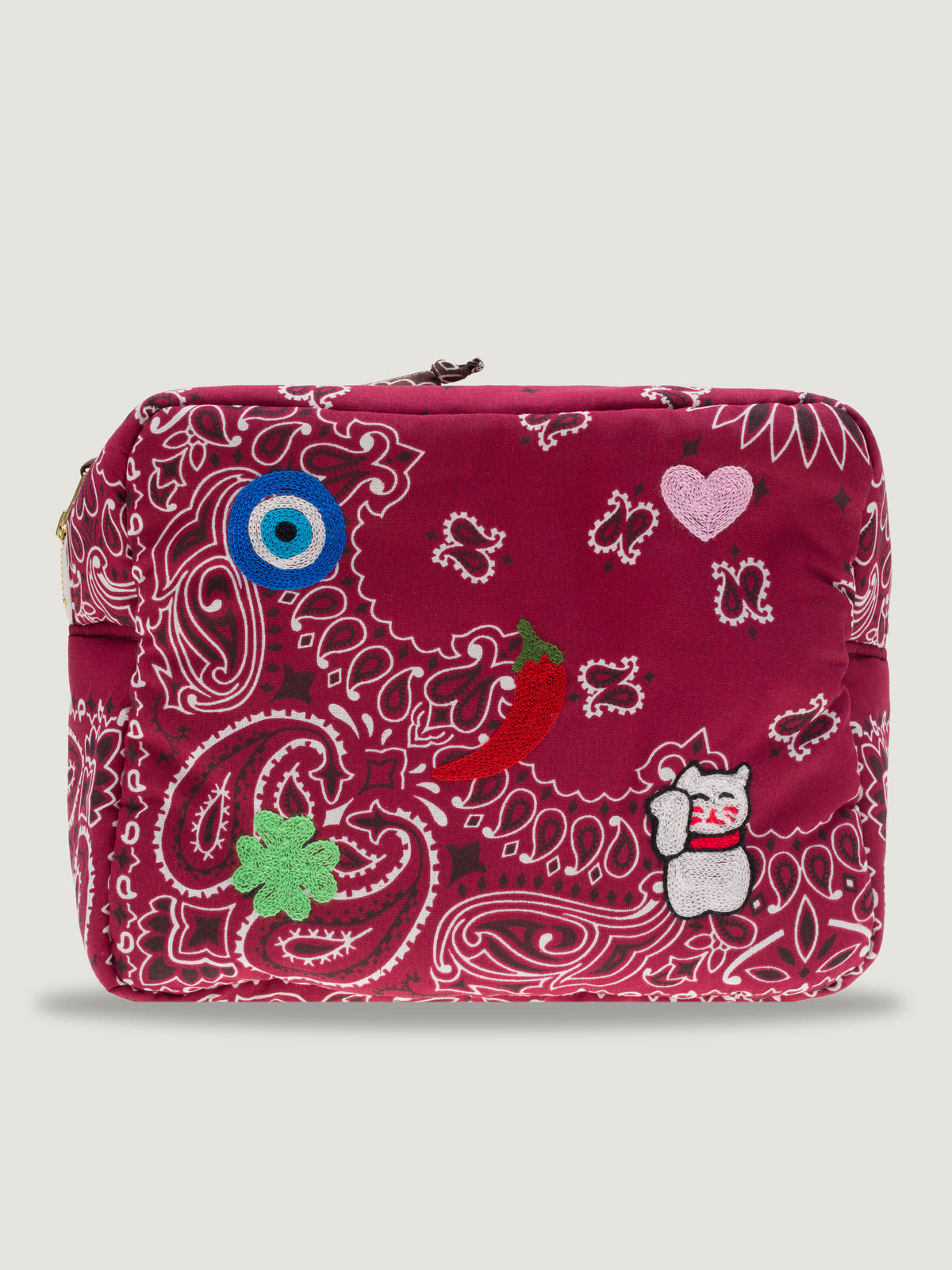 MAXI VANITY - MULTI EMOJI EYE - BURGUNDY/BROWN
