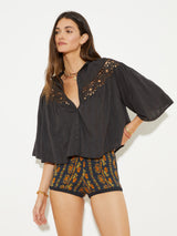 STARRY NIGHTS FLUTED BLOUSE