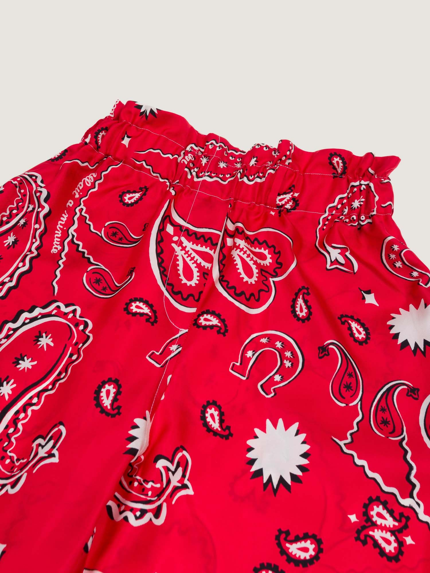 Western silk pants red