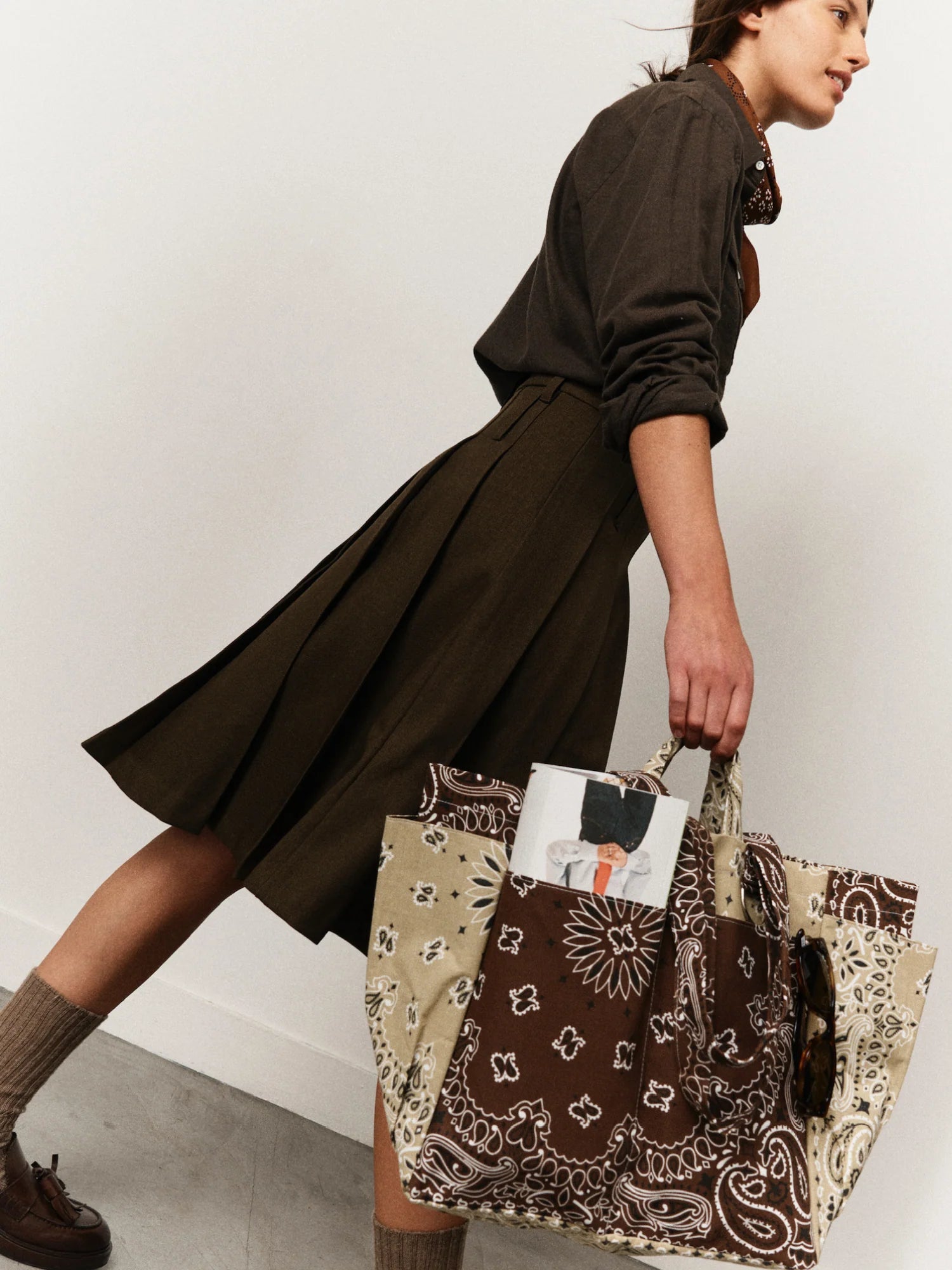 PICNIC BAG -BROWN/BEIGE