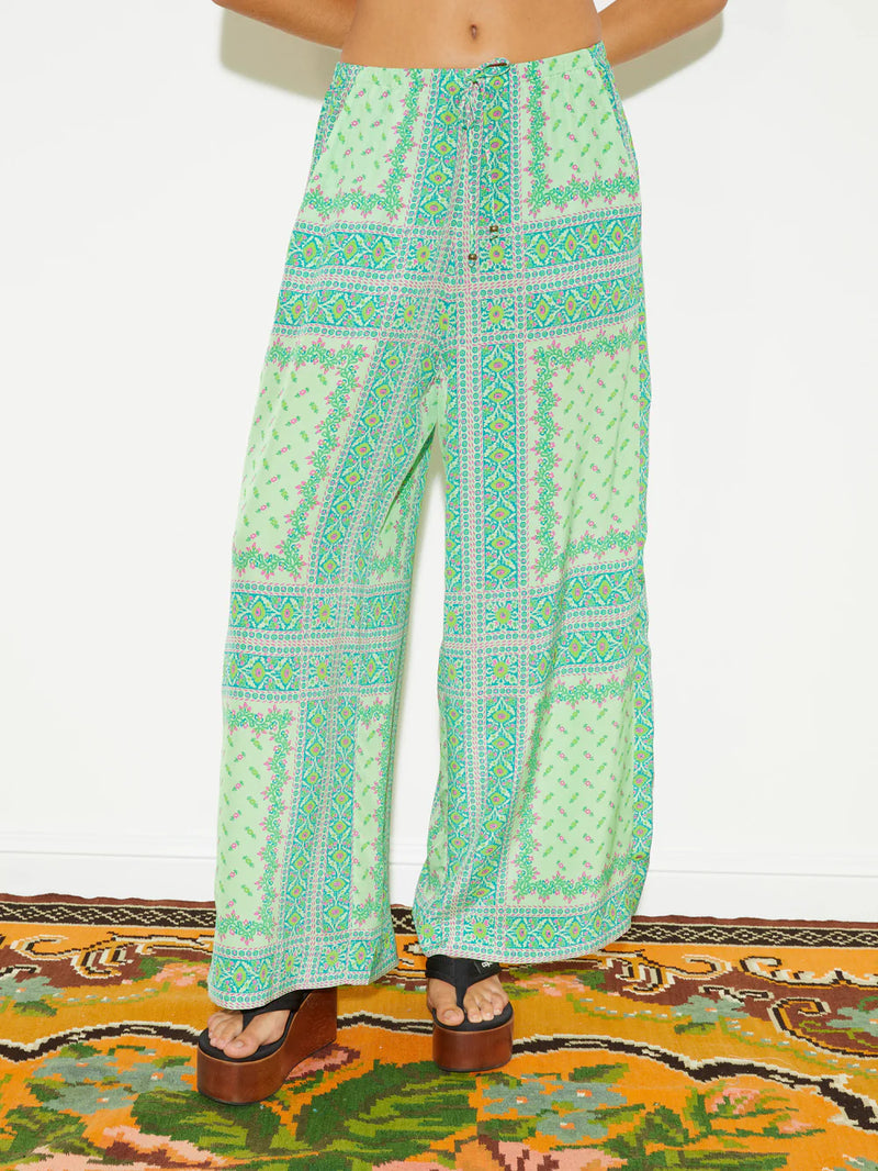 BON BON SILK JARDIN WIDE LEG PANTS