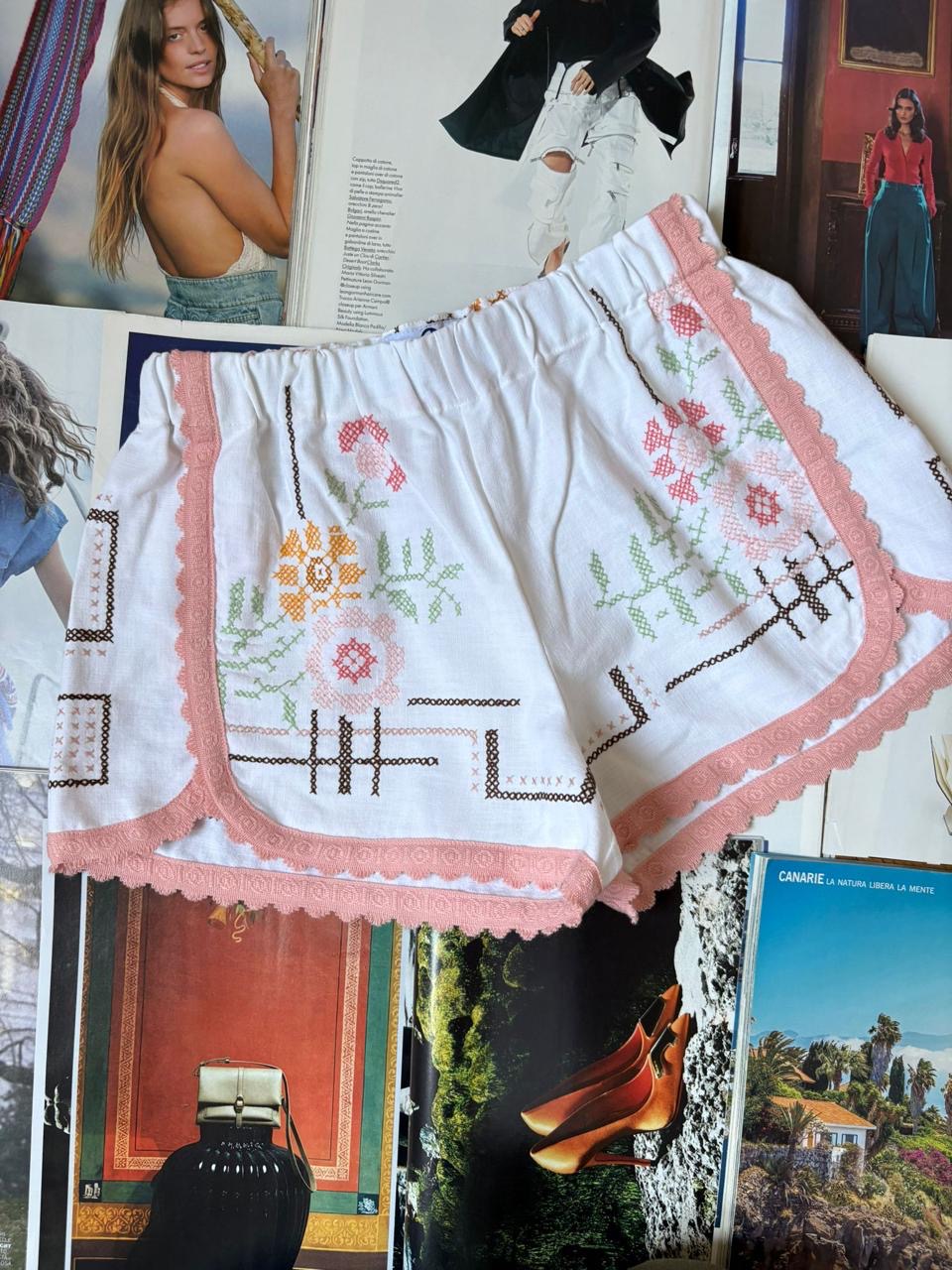VINTAGE EMBROIDERED SHORTS S