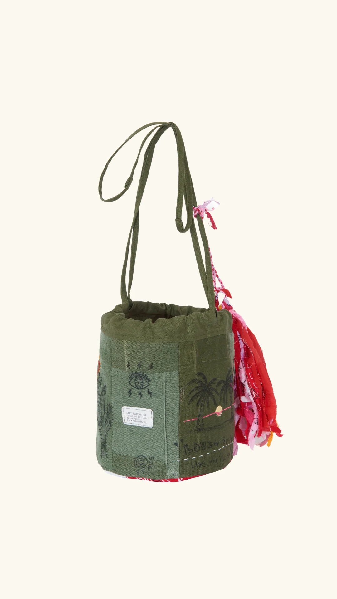 ARMY BANDANA BAG KAKI RED