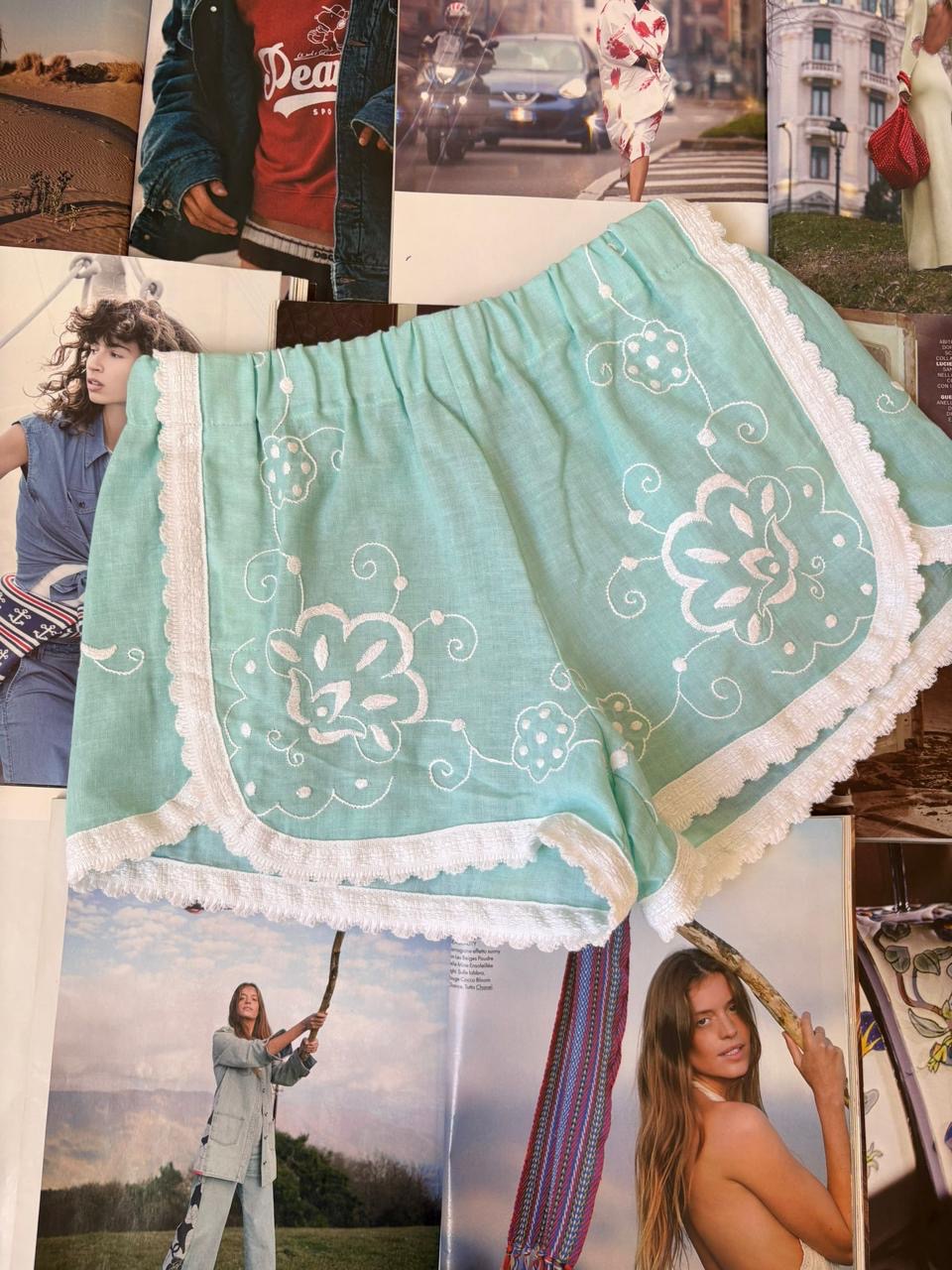 VINTAGE EMBROIDERED SHORTS S