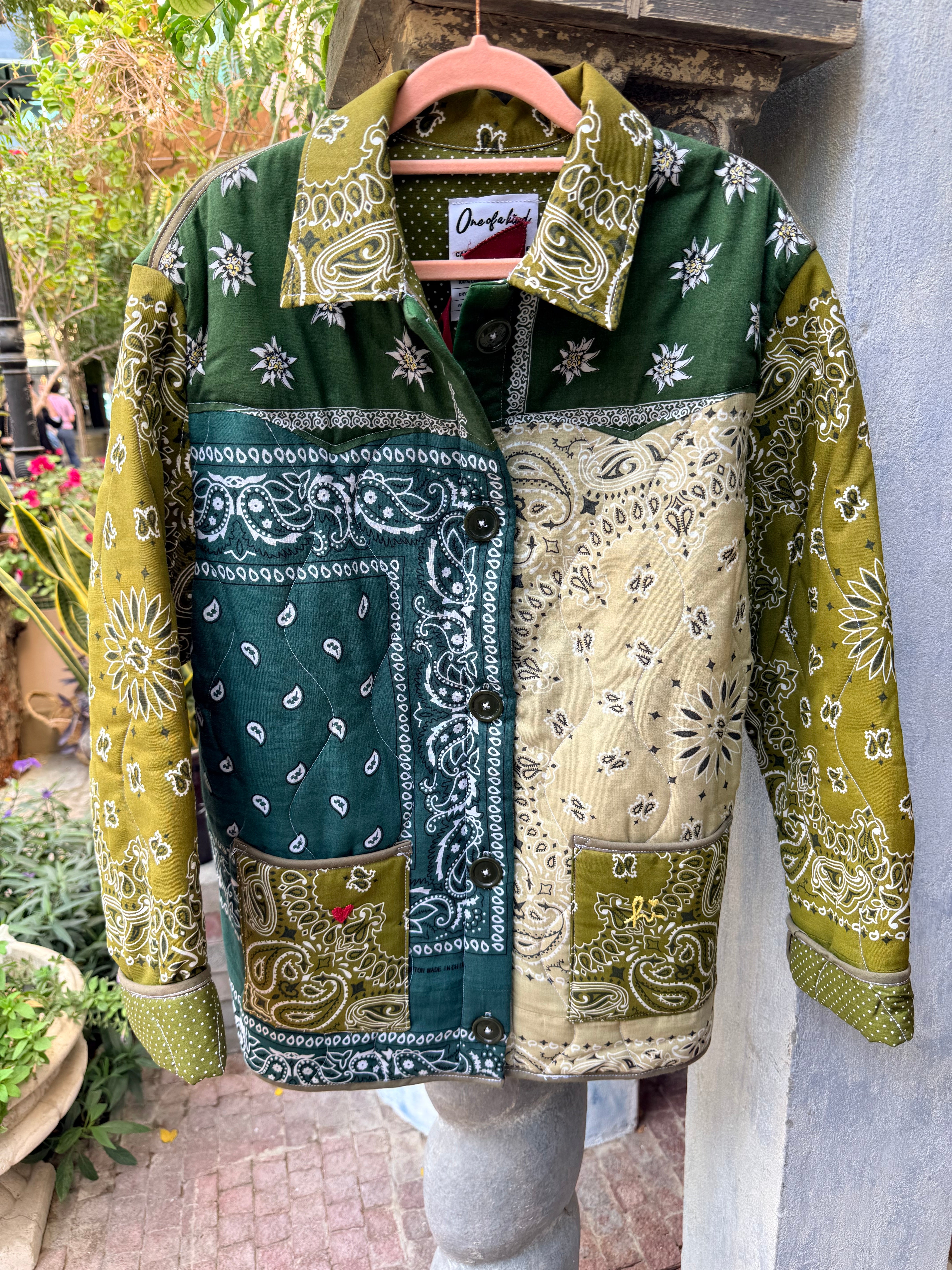 QUILTED BANDANA JACKET No. 542- M/L