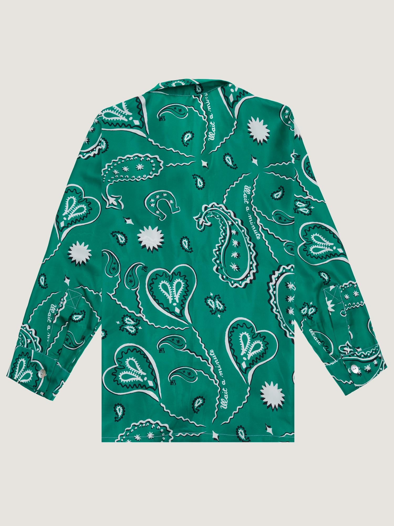Western silk shirt green