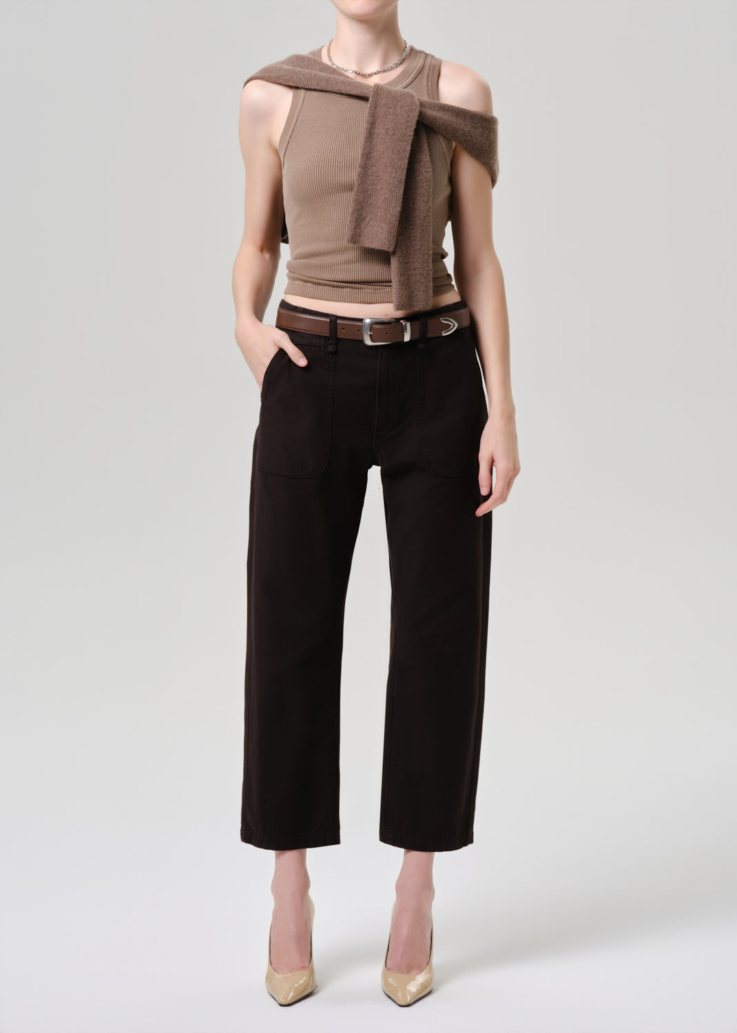 ISABEL RIB TANK IN COCOA