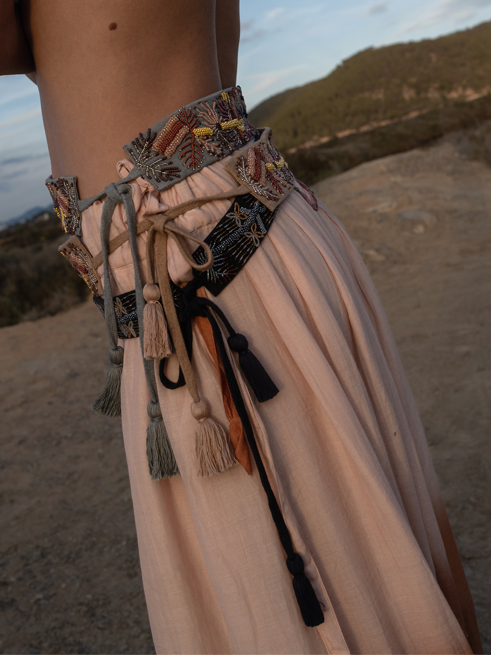 GREY BELT" BEADED COLLECTION"
