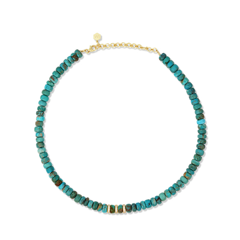 TURQUOISE & DIAMONDS NECKLACE