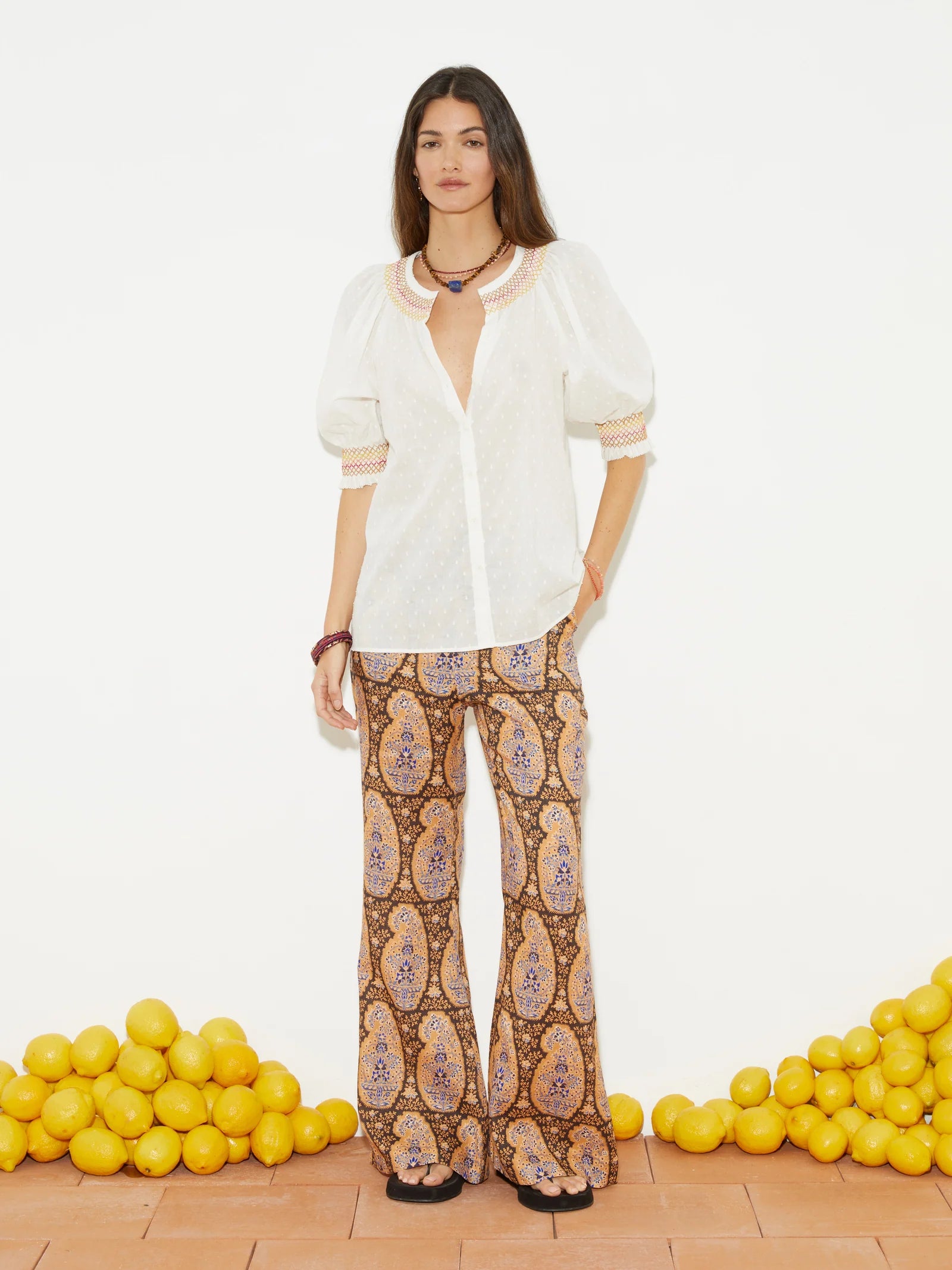 LINO SMOCKED BLOUSE