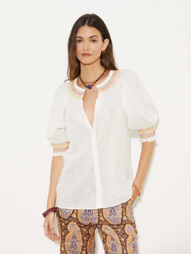 LINO SMOCKED BLOUSE