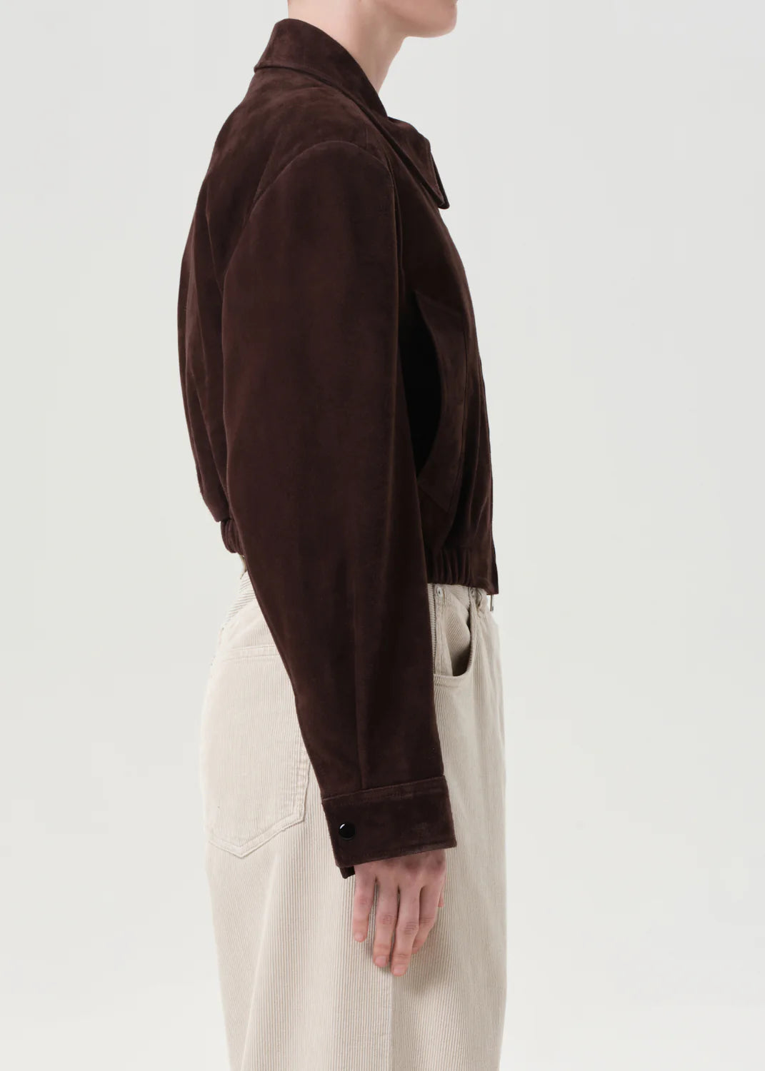 Nahla Cropped Suede Jacket