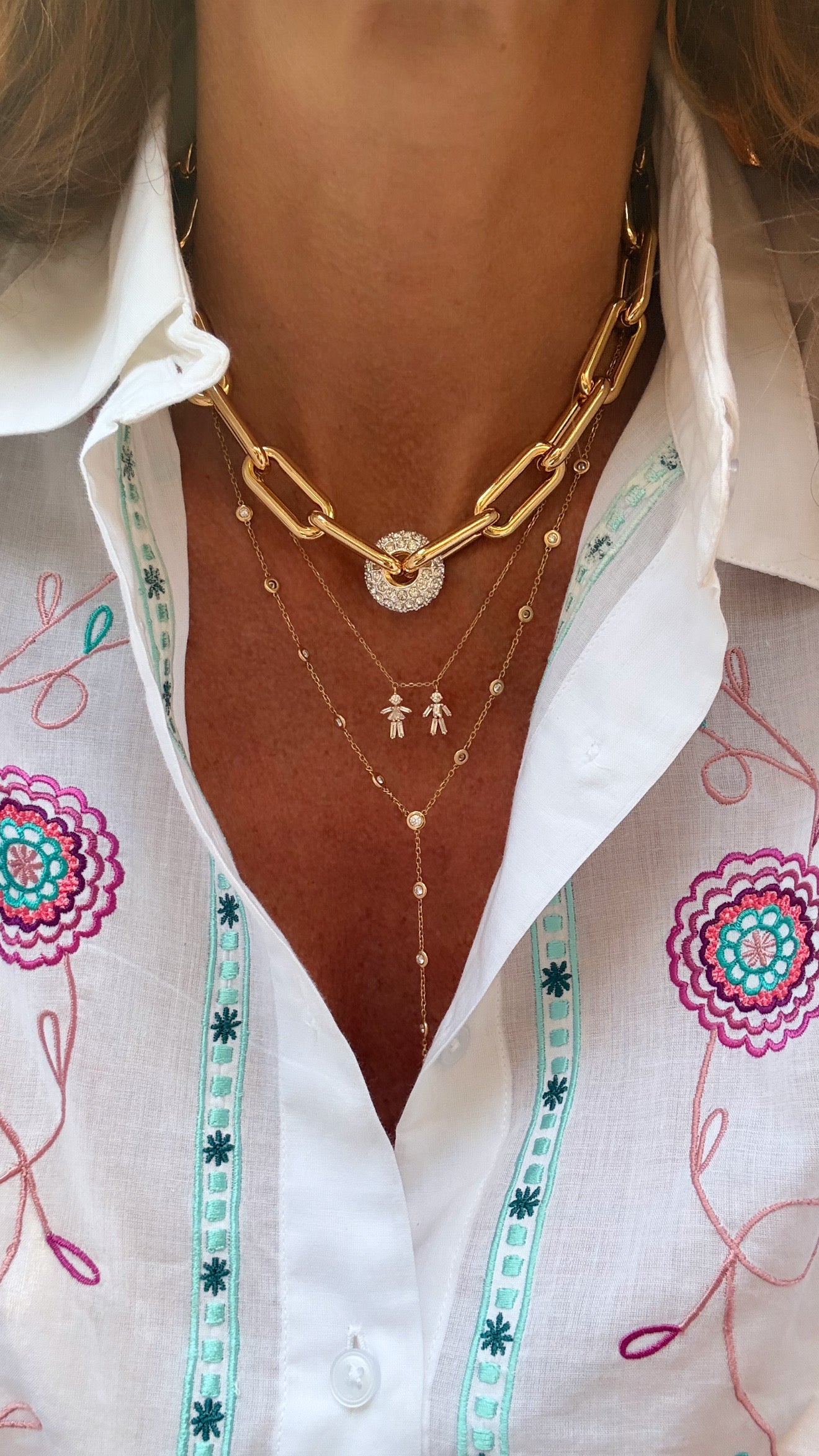 STRASS GOLD NECKLACE