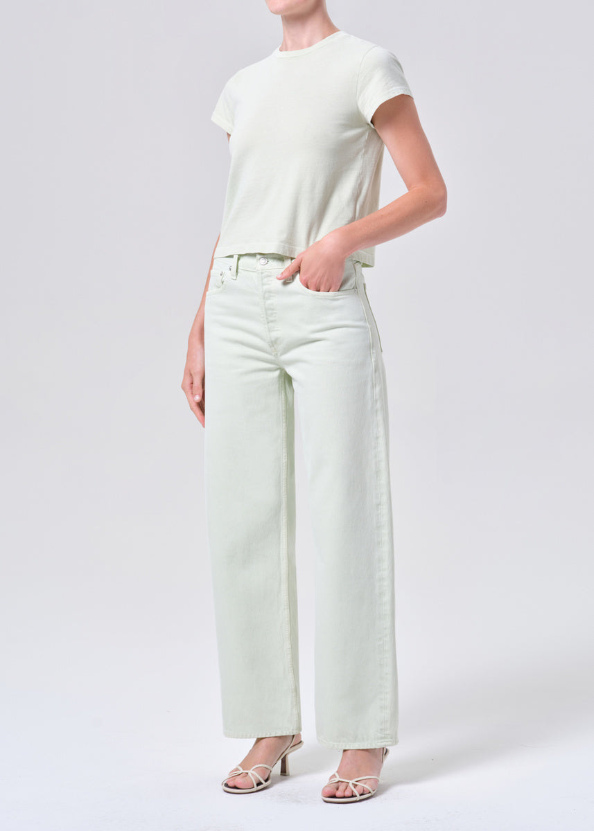 ADINE SHRUNKEN TEE IN MINT CREAM