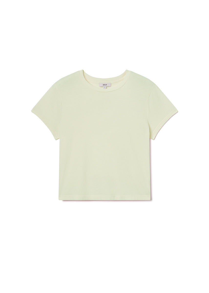 ADINE SHRUNKEN TEE IN MINT CREAM
