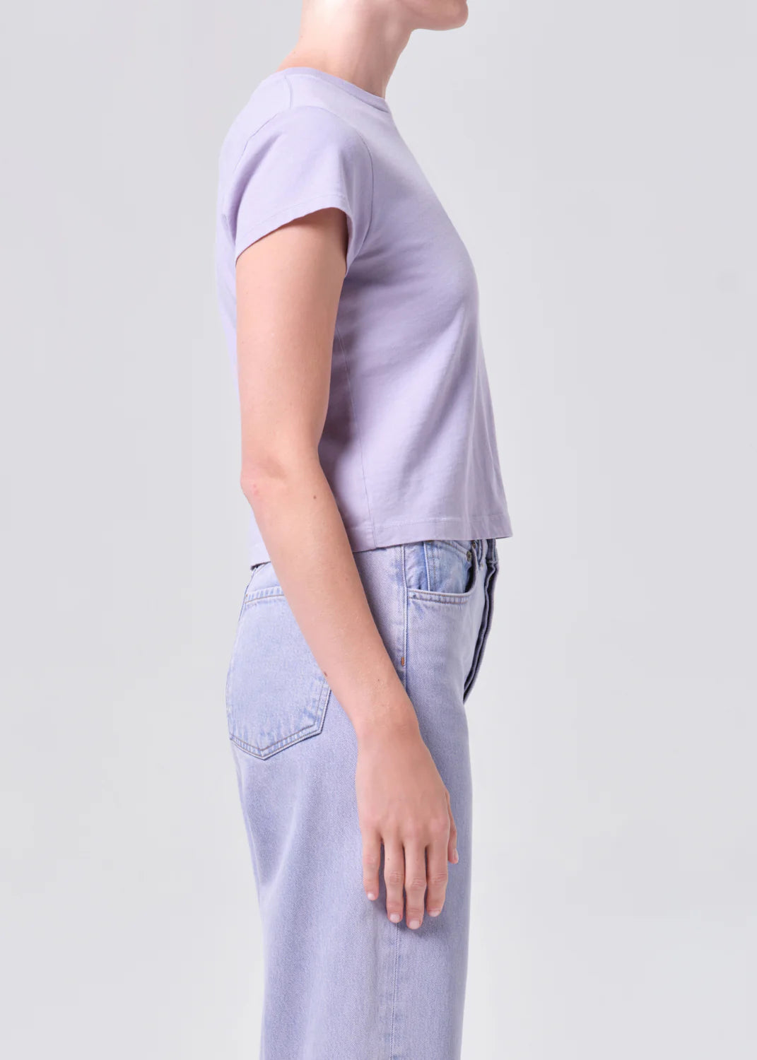 ADINE SHRUNKEN TEE IN LILAC