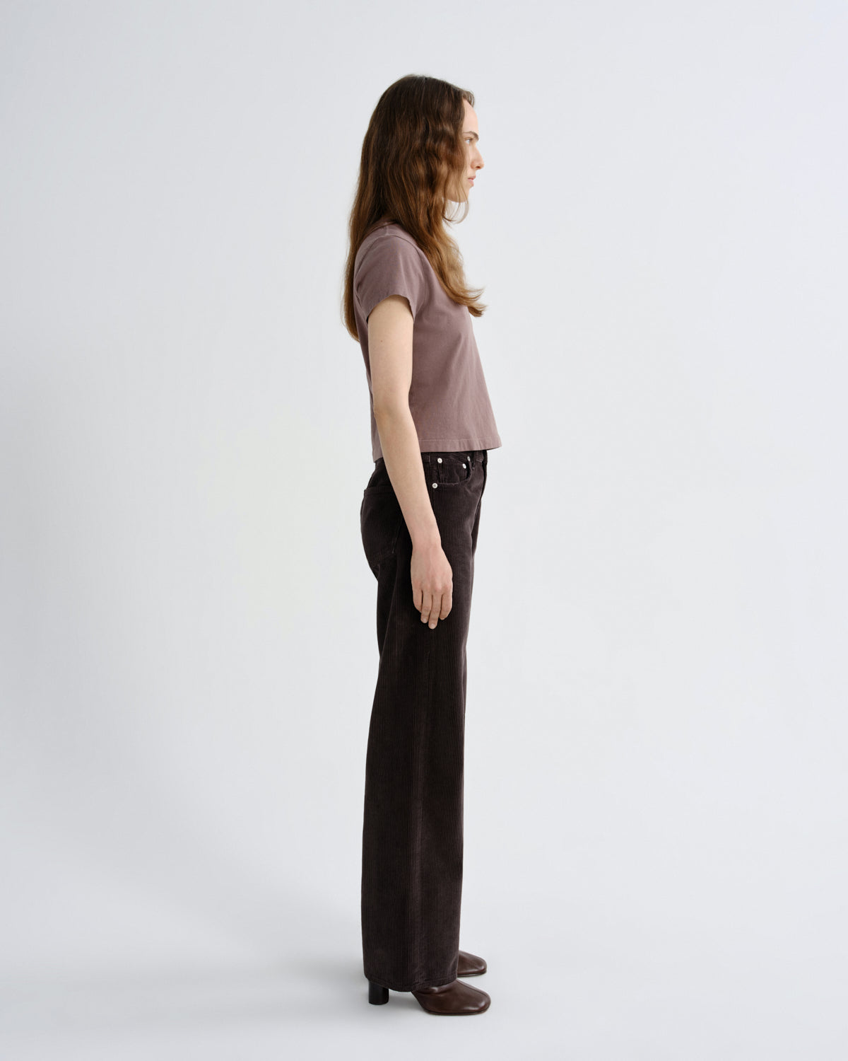 ADINE SHRUNKEN TEE IN MAUVINE
