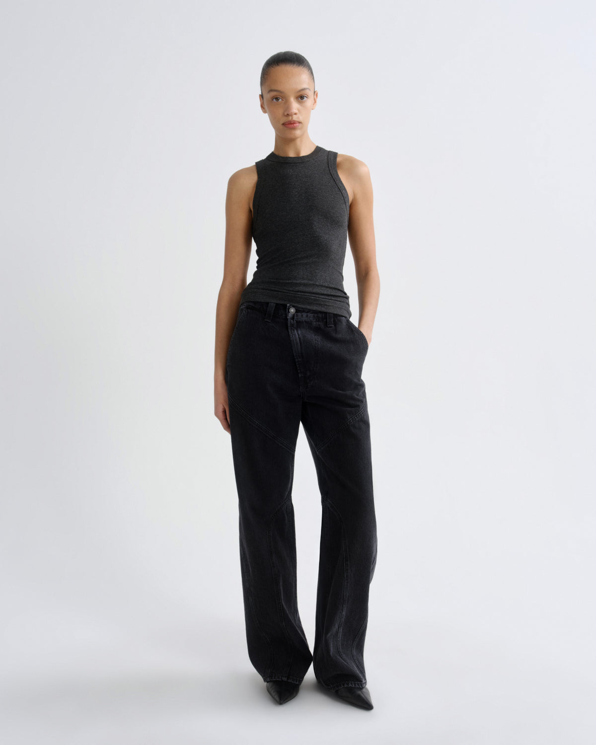 LEIGH TANK IN CHARCOAL HEATHER