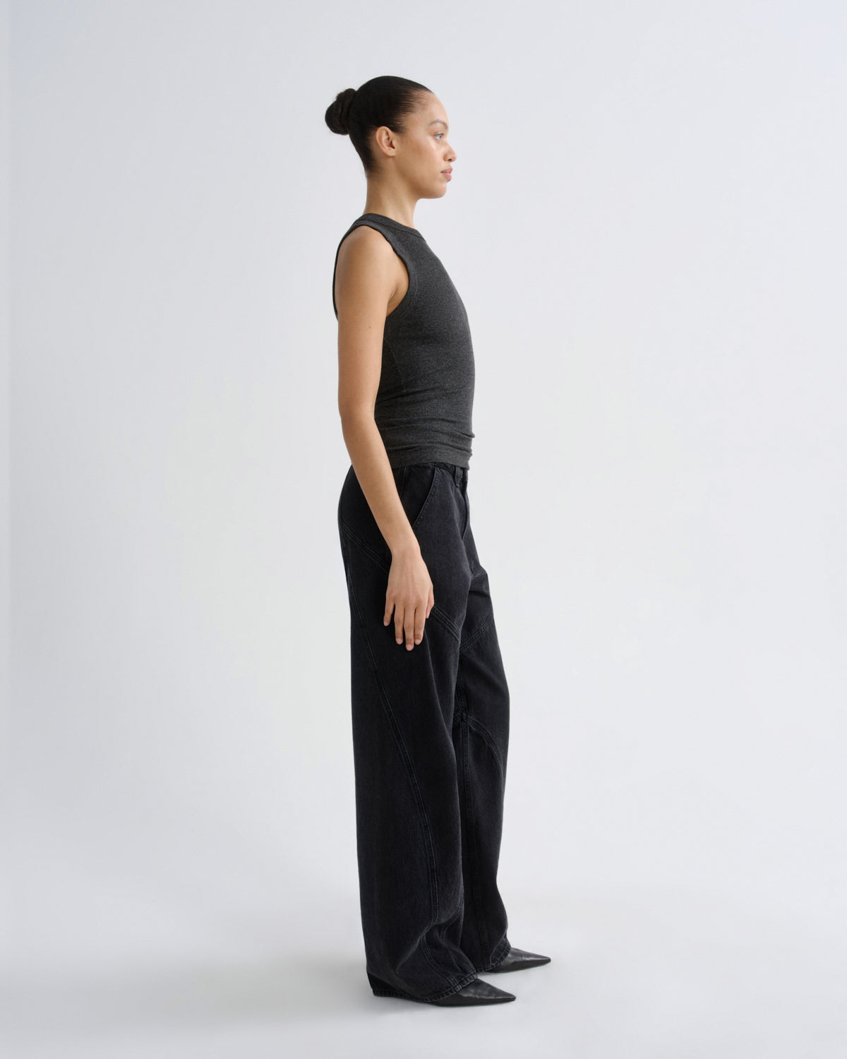 LEIGH TANK IN CHARCOAL HEATHER
