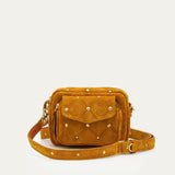 BABY CHARLY BAG STUDDED AMBER SUEDE