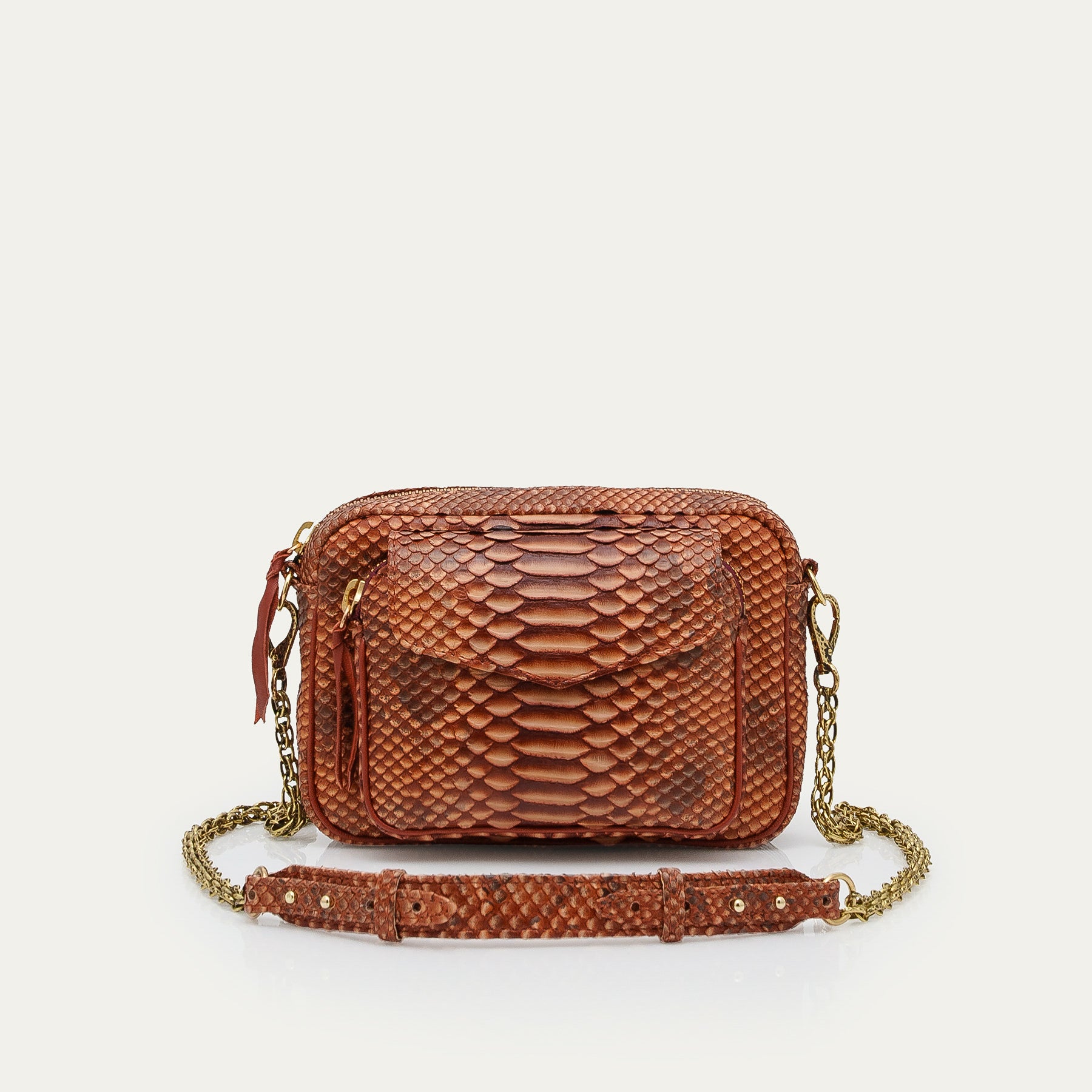 CHARLY BAG WASHED COPPER PYTHON – CARAVANA