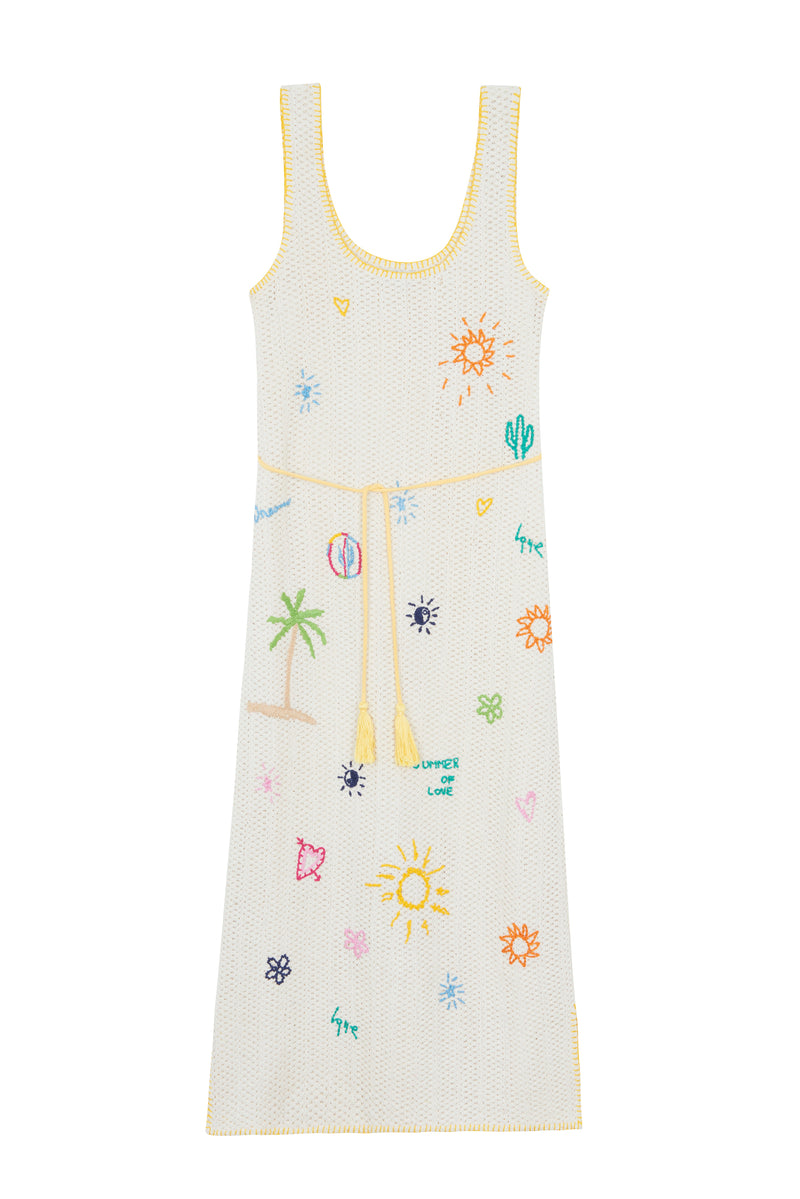 CROCHET EMBROIDERED DRESS
