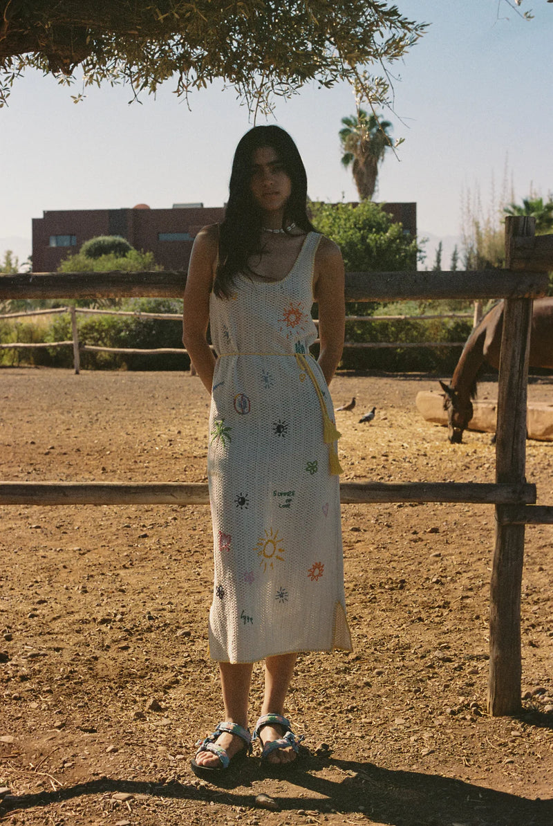 CROCHET EMBROIDERED DRESS
