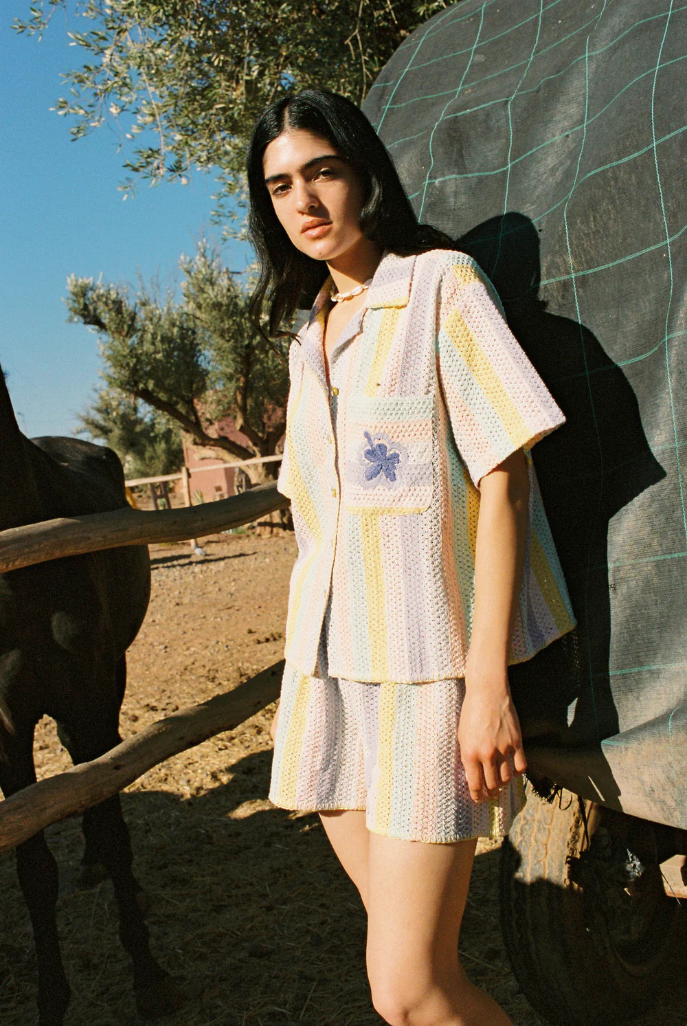 PASTEL CROCHET SHORTS
