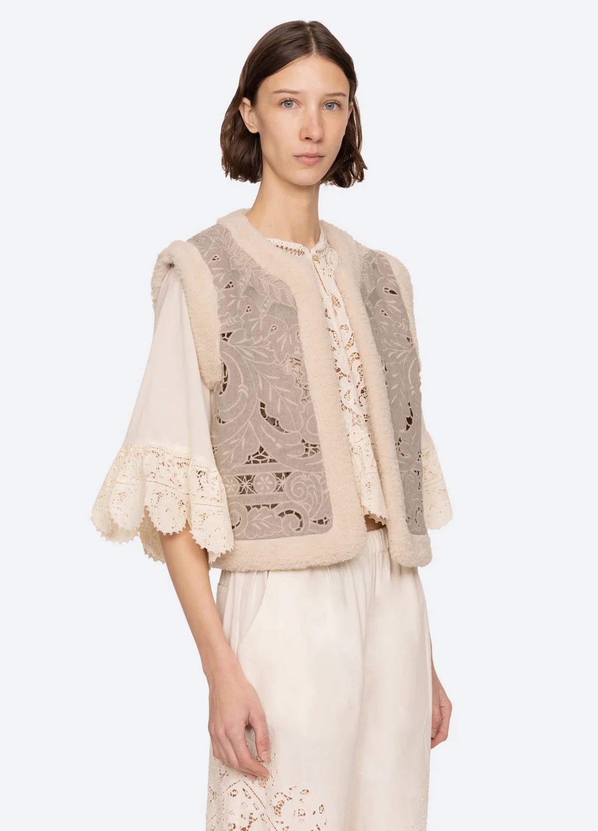 CECI VEST OATMEAL