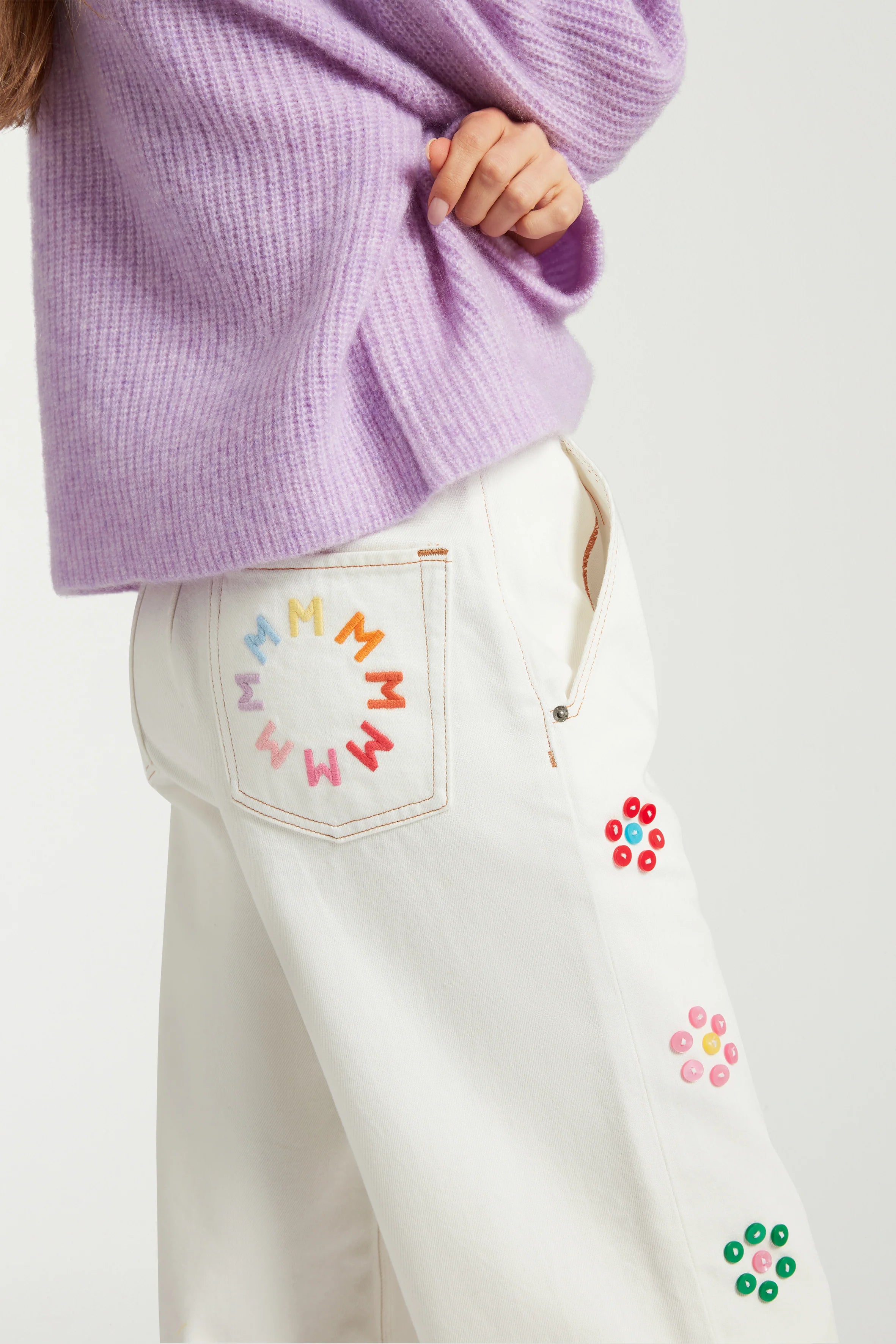EMBROIDERED GROW TOGETHER CASHMERE JUMPER