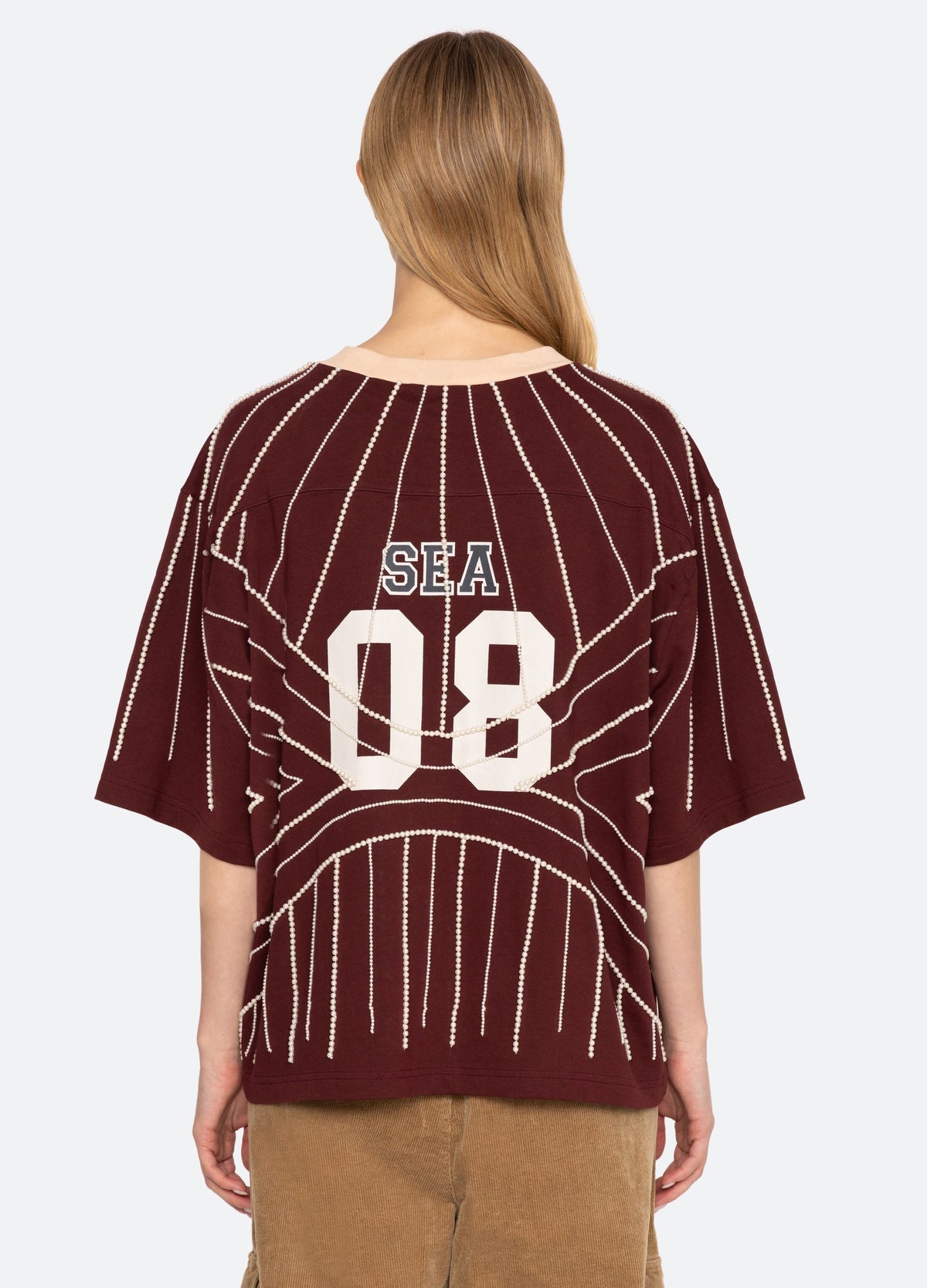 QUINN T-SHIRT BURGUNDY